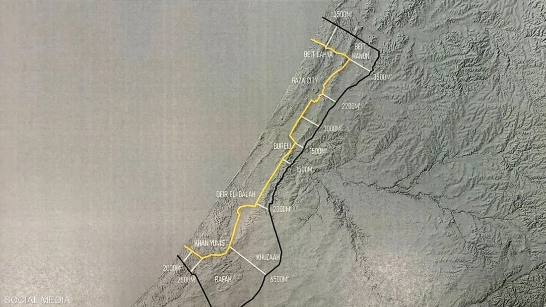 بالصورة: ترامب ينشر خريطة لخطوط الانسحاب الإسرائيلي من غزة