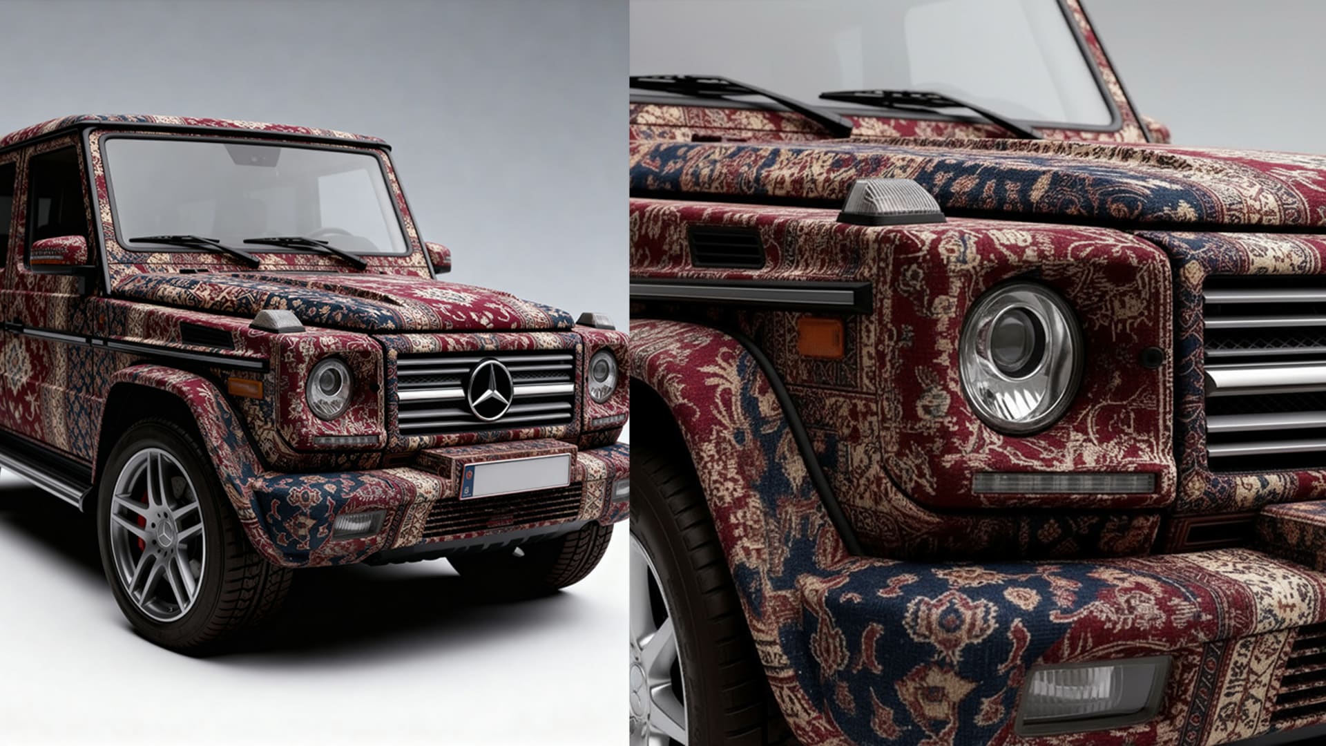 مغطاة بالسجاد العجمي.. سيارات "جي-واغن" و"بي إم دبليو" كما لم ترها من قبل