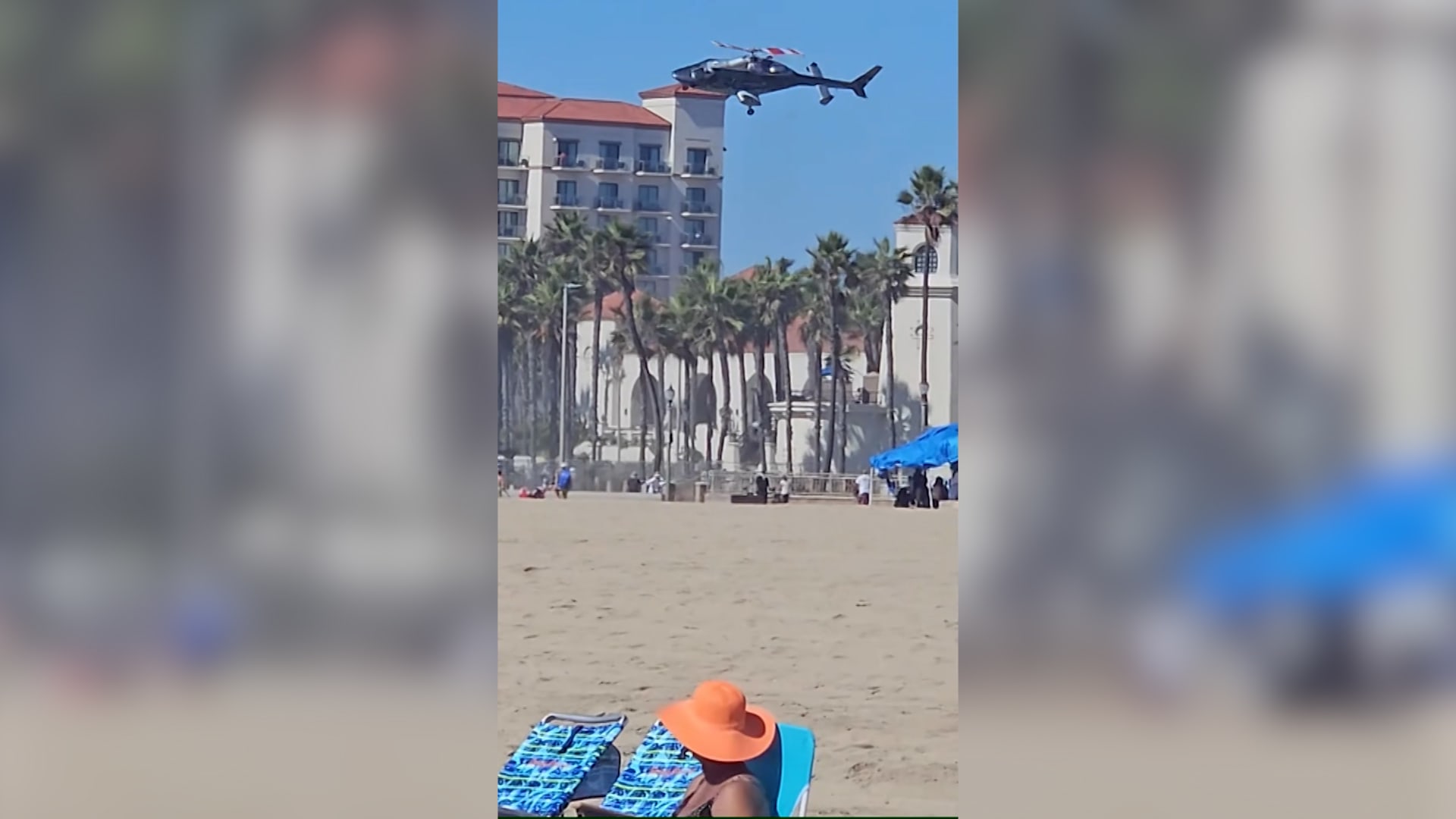 لحظة تحطم مروحية على شاطئ أثناء هبوطها.. وكاميرات توثق اللحظة