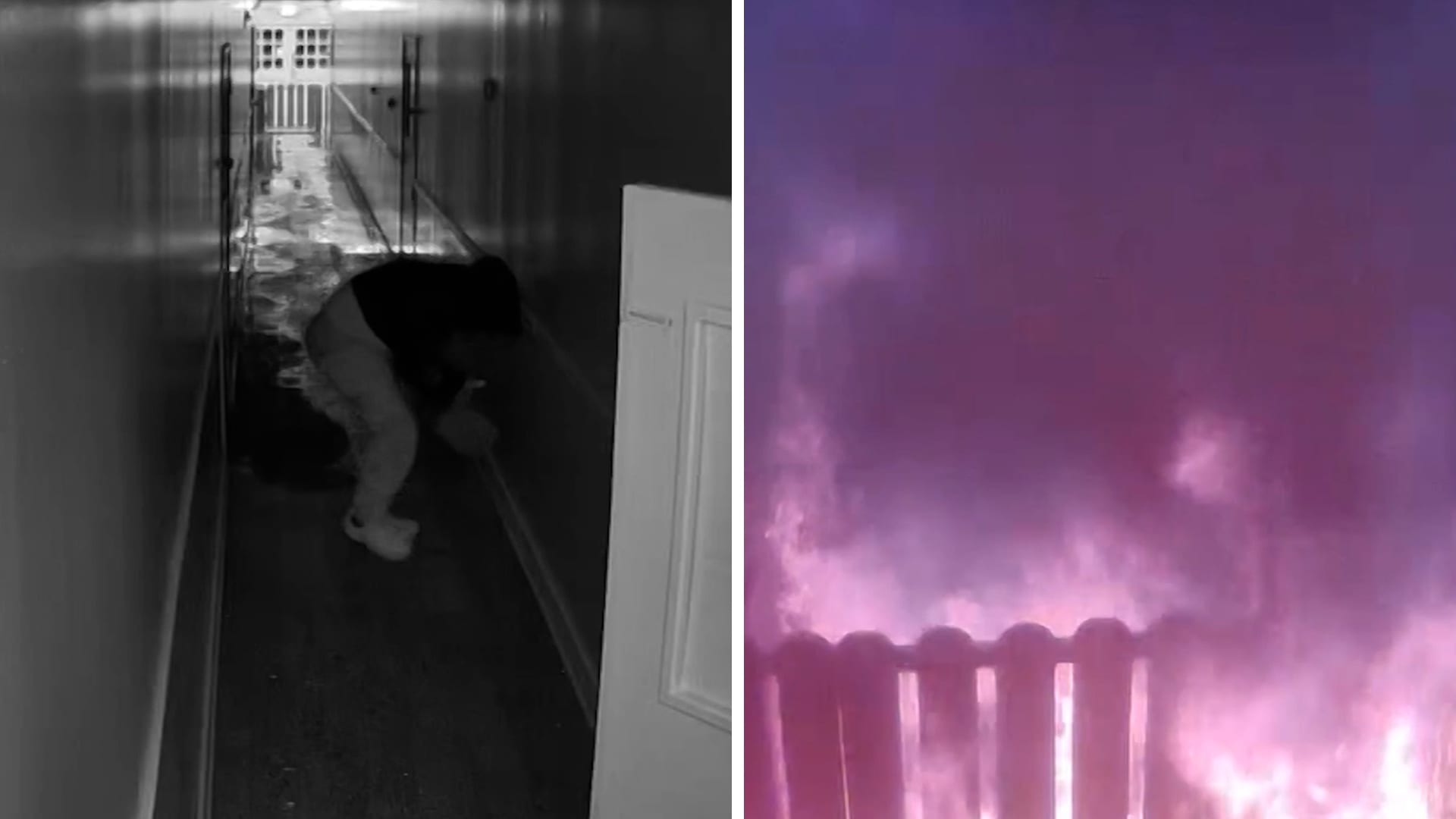 رصدته الكاميرا.. مشتبه به يشعل النار بحضانة أطفال في جورجيا