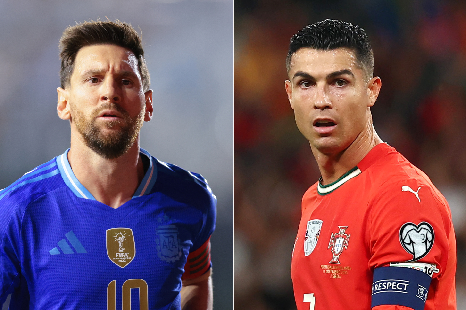 أرقام قياسية جديدة لرونالدو وميسي مع البرتغال والأرجنتين