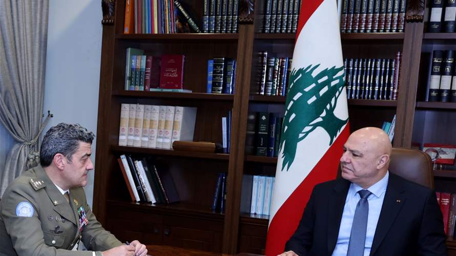 UNIFIL chief assures President Aoun that force reduction won’t affect coordination or army support