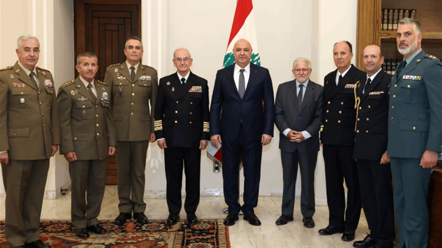 Spanish Army Chief reaffirms support for Lebanon's stability during visit to Baabda
