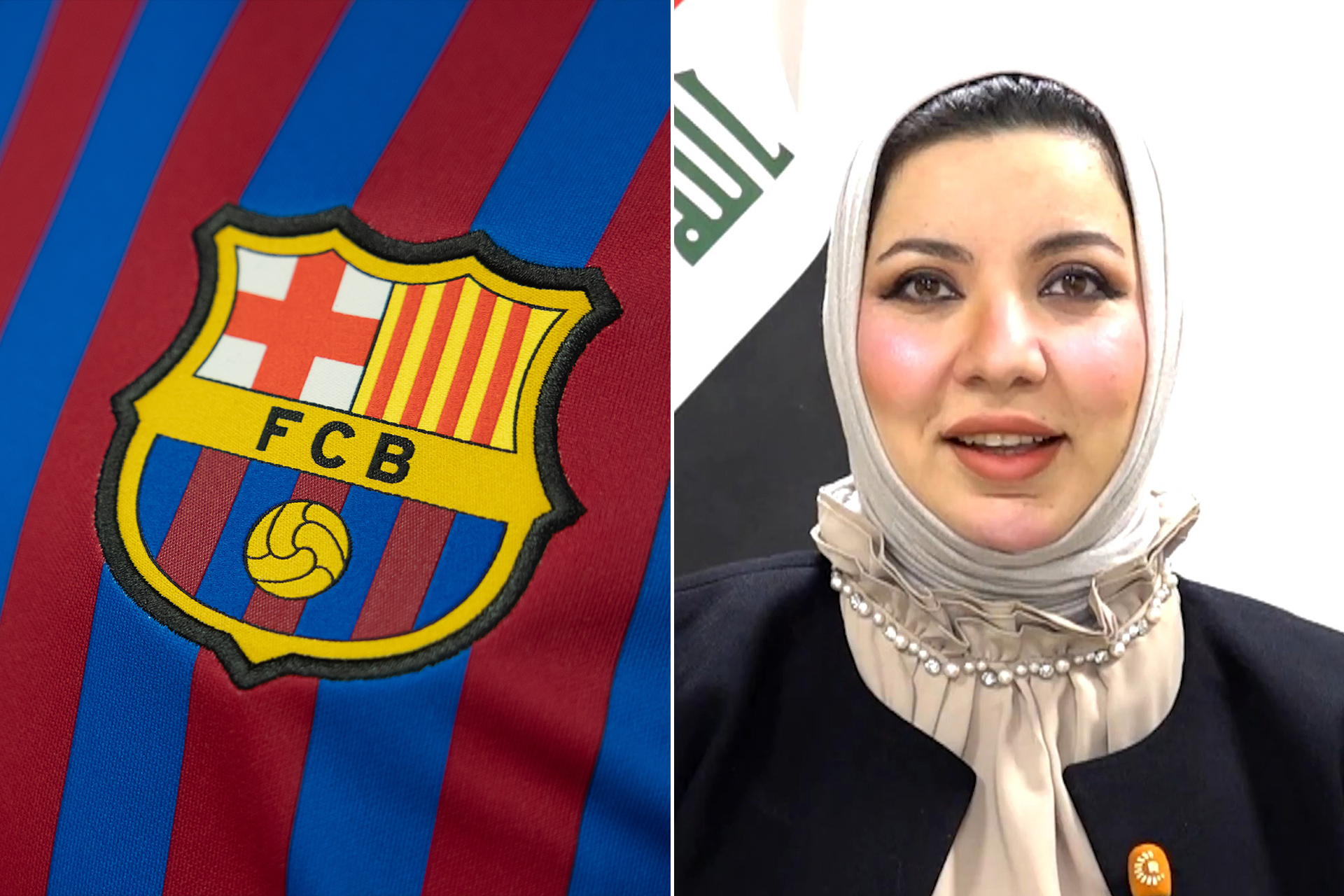 مرشحة عراقية تثير الجدل بمنشور ضد جماهير برشلونة ووعد بتزويج مشجعي ريال مدريد
