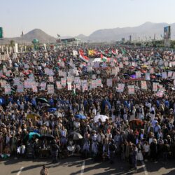 مظاهرات في اليمن والمغرب احتفالا بوقف الحرب بغزة