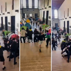 فيديو متداول لطرد طلاب مؤيدين لفلسطين من جامعة ميلانو.. ما حقيقته؟