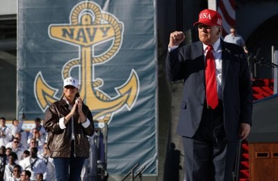 بالفيديو- ترامب يحتفل بـ250 عامًا من مجد البحرية الأميركية