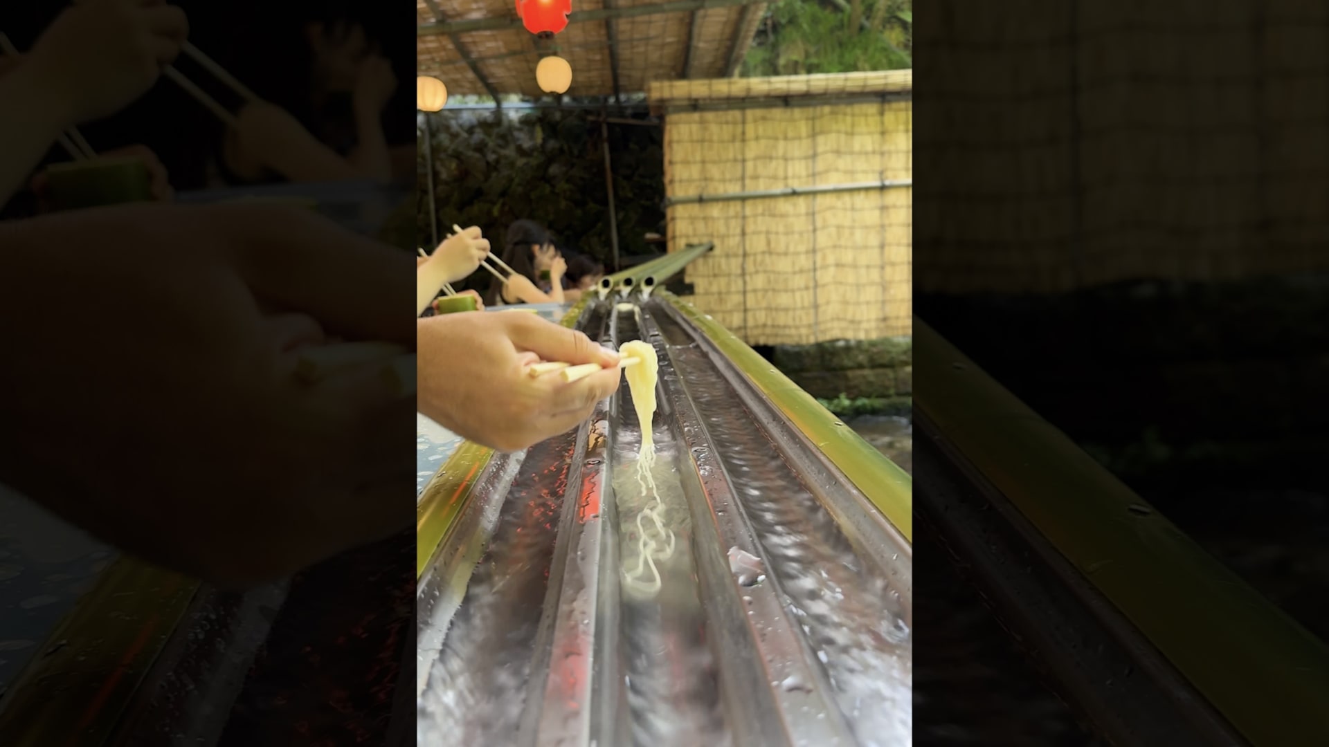 شاهد مصري "يصطاد" المعكرونة في قلب الطبيعة باليابان