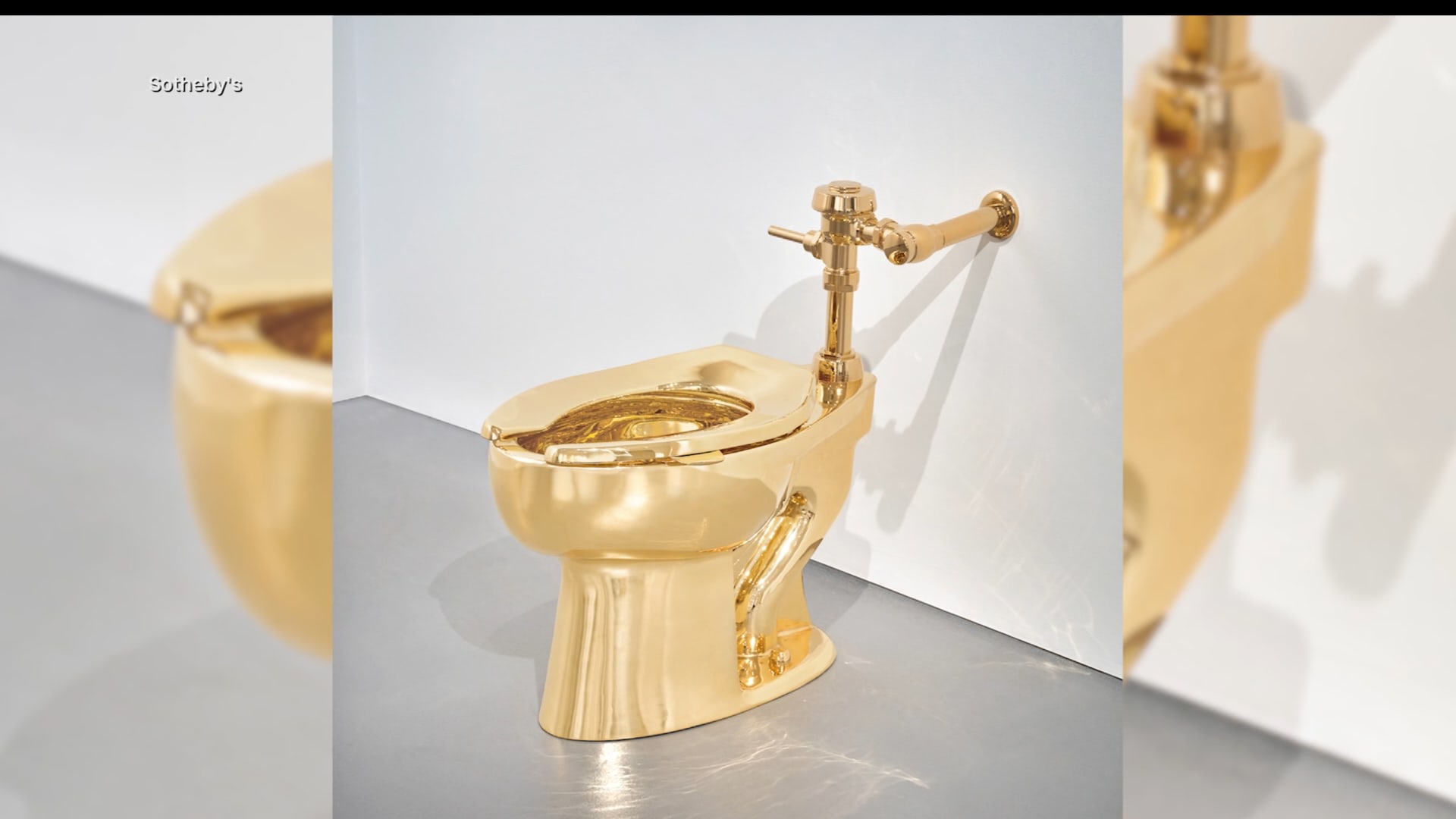 مرحاض "أمريكا" الذهبي معروض للبيع في مزاد .. وسعره يساوي وزنه ذهبًا حرفيًا!