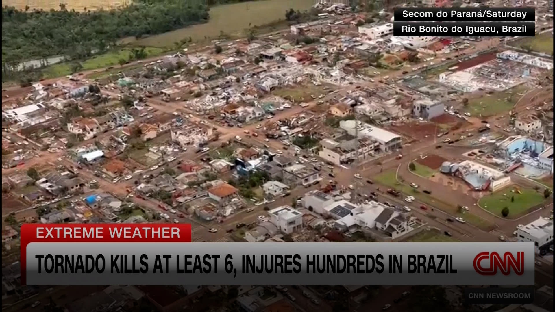 دمر أسقف المباني وحول الهياكل إلى أنقاض.. إعصار عنيف يضرب البرازيل