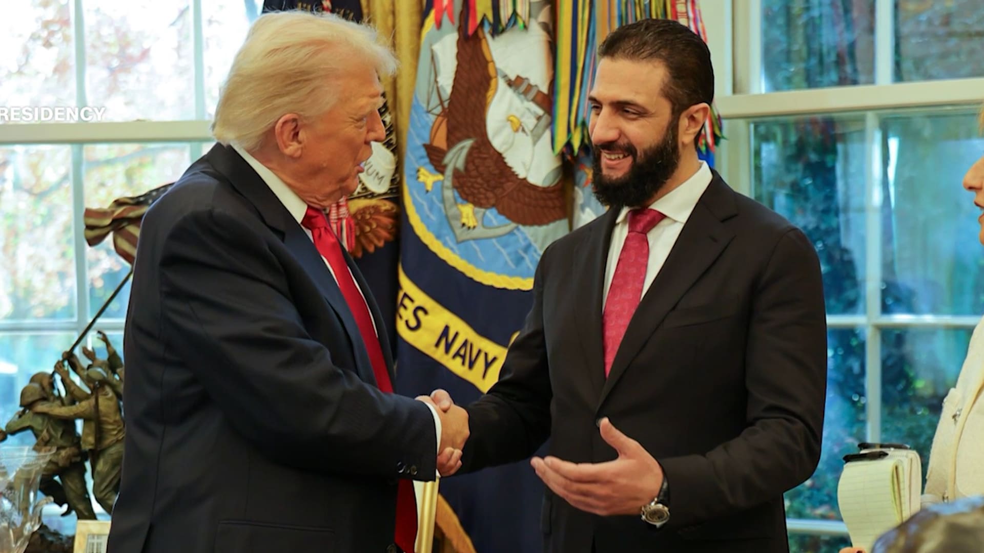 من جهادي سابق مطلوب إلى ضيف بالبيت الأبيض.. شاهد تحول أحمد الشرع التاريخي بمسيرته السياسية