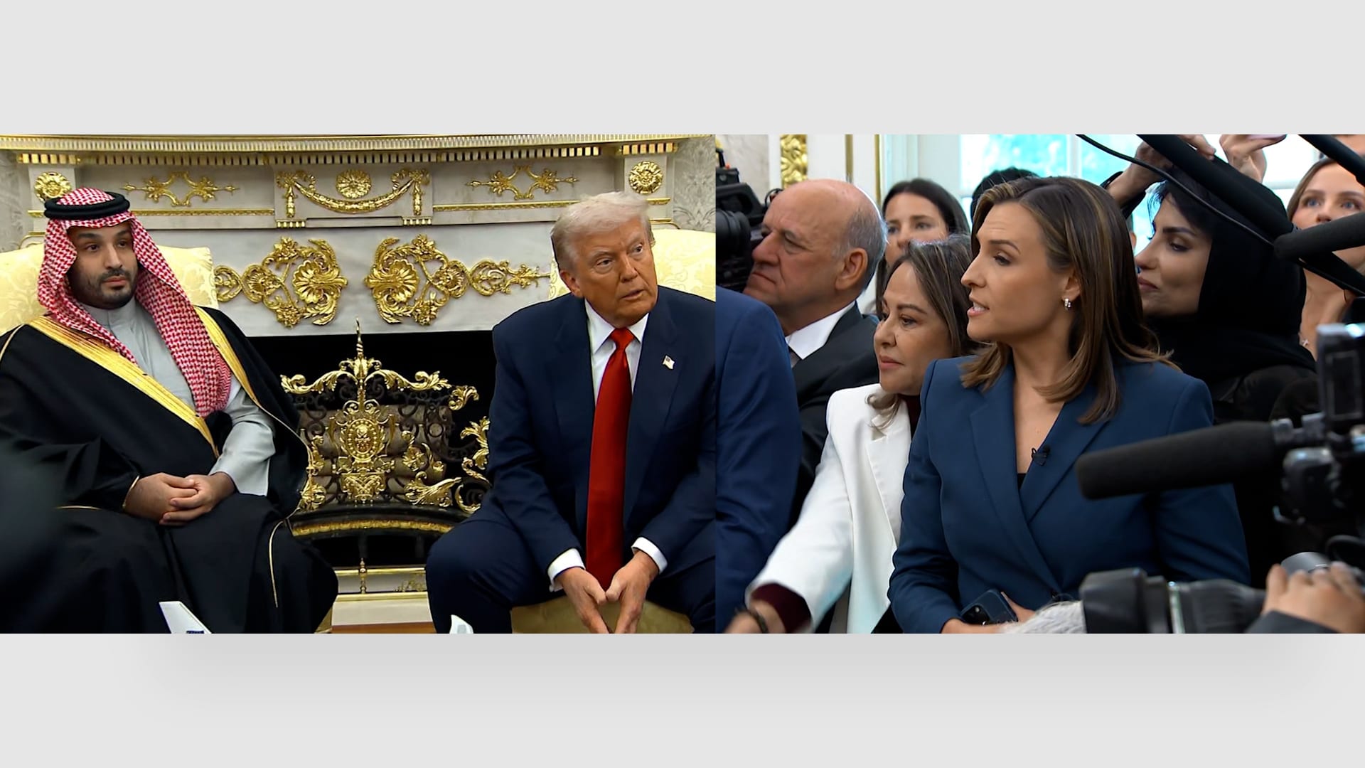 ترامب يوبخ مراسلة بعد سؤال عن خاشقجي ومحمد بن سلمان يعقب.. شاهد ما حدث