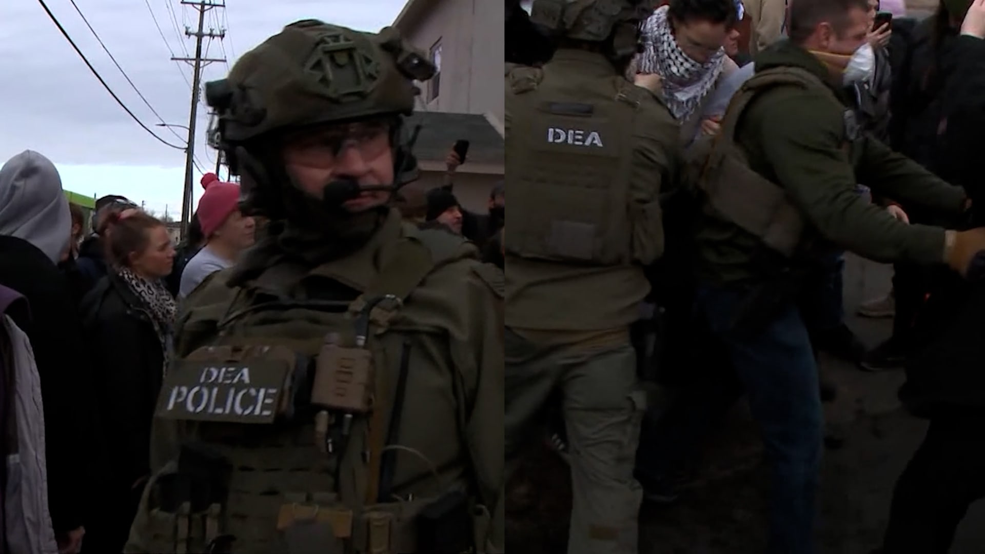 حشود تهتف "عار" على عملاء فيدراليين بأمريكا.. والسلطات تستخدم مواد كيميائية مهيجة