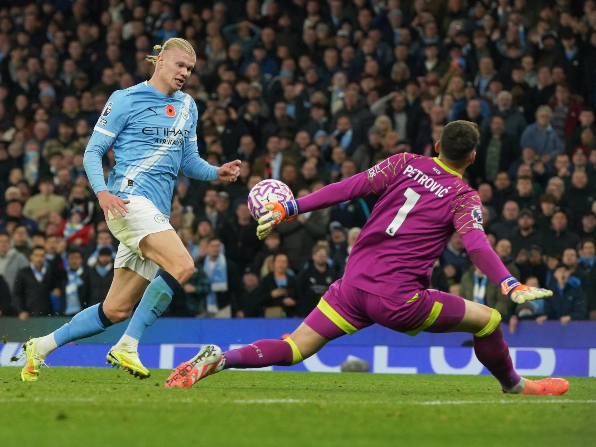 شاهد.. ثنائية هالاند تقود السيتي للفوز على بورنموث في البريمرليغ