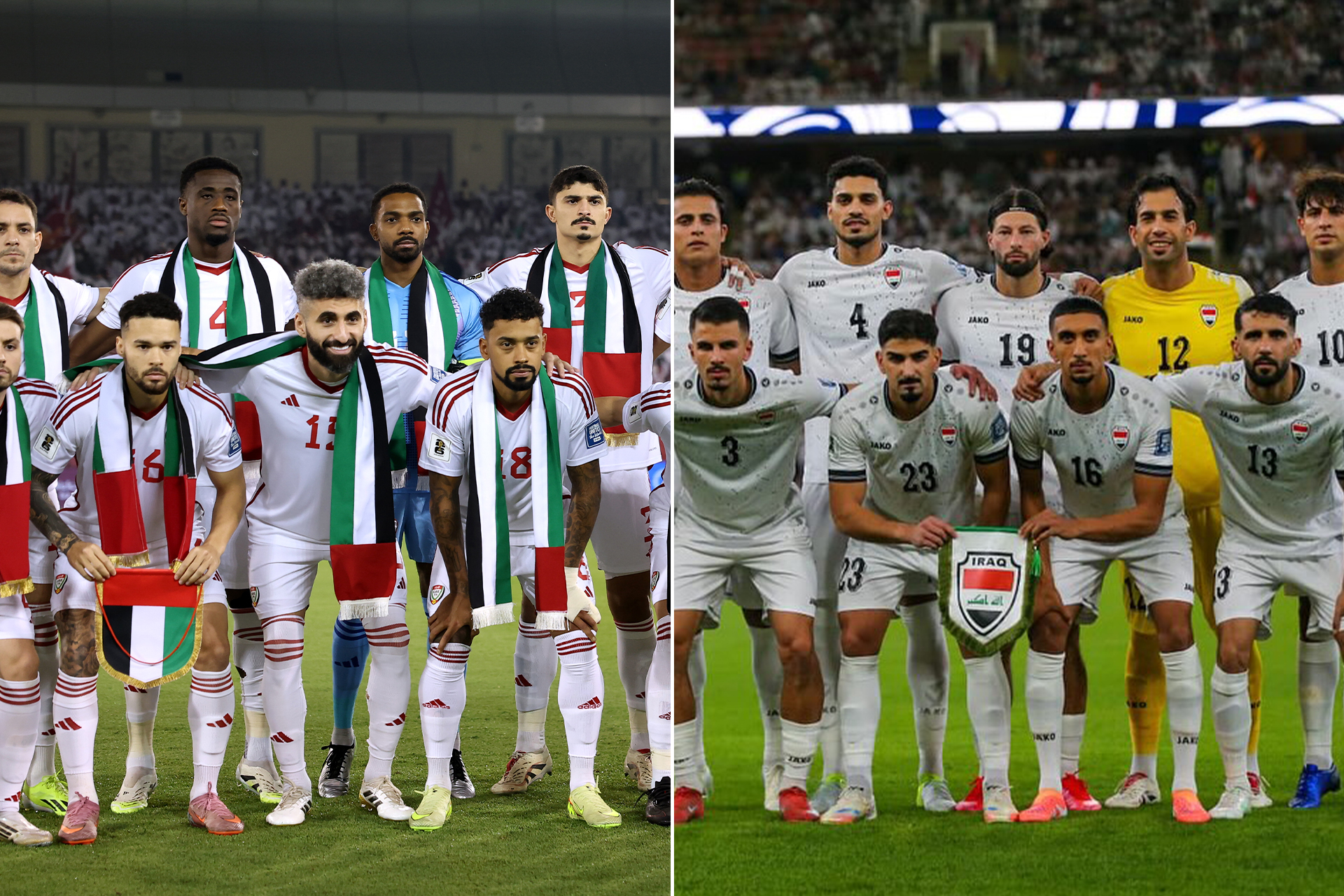 العراق ضد الإمارات بالملحق الآسيوي المؤهل لكأس العالم 2026.. غيابات عن القائمتين وأرنولد يعد بالتأهل