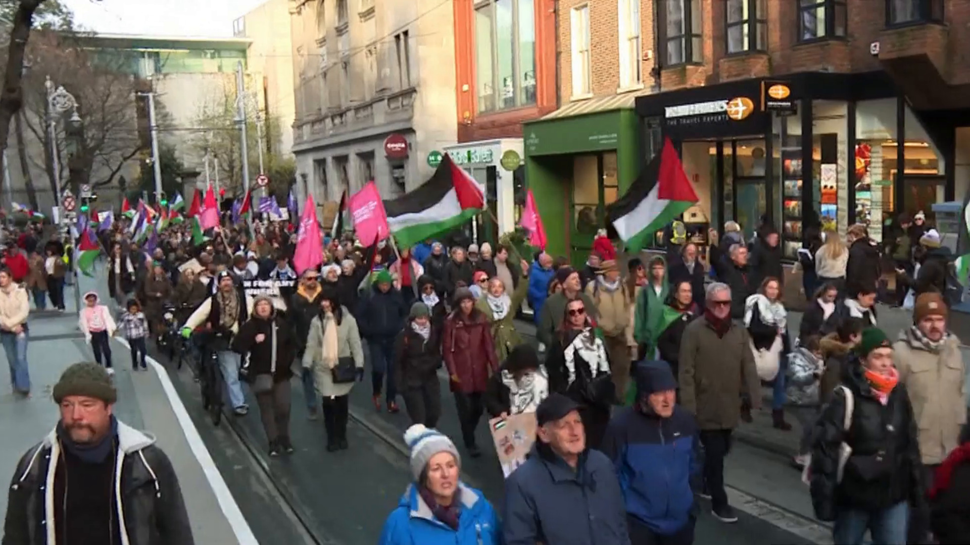 في اليوم العالمي للتضامن مع فلسطين مظاهرات مؤيدة بأيرلندا