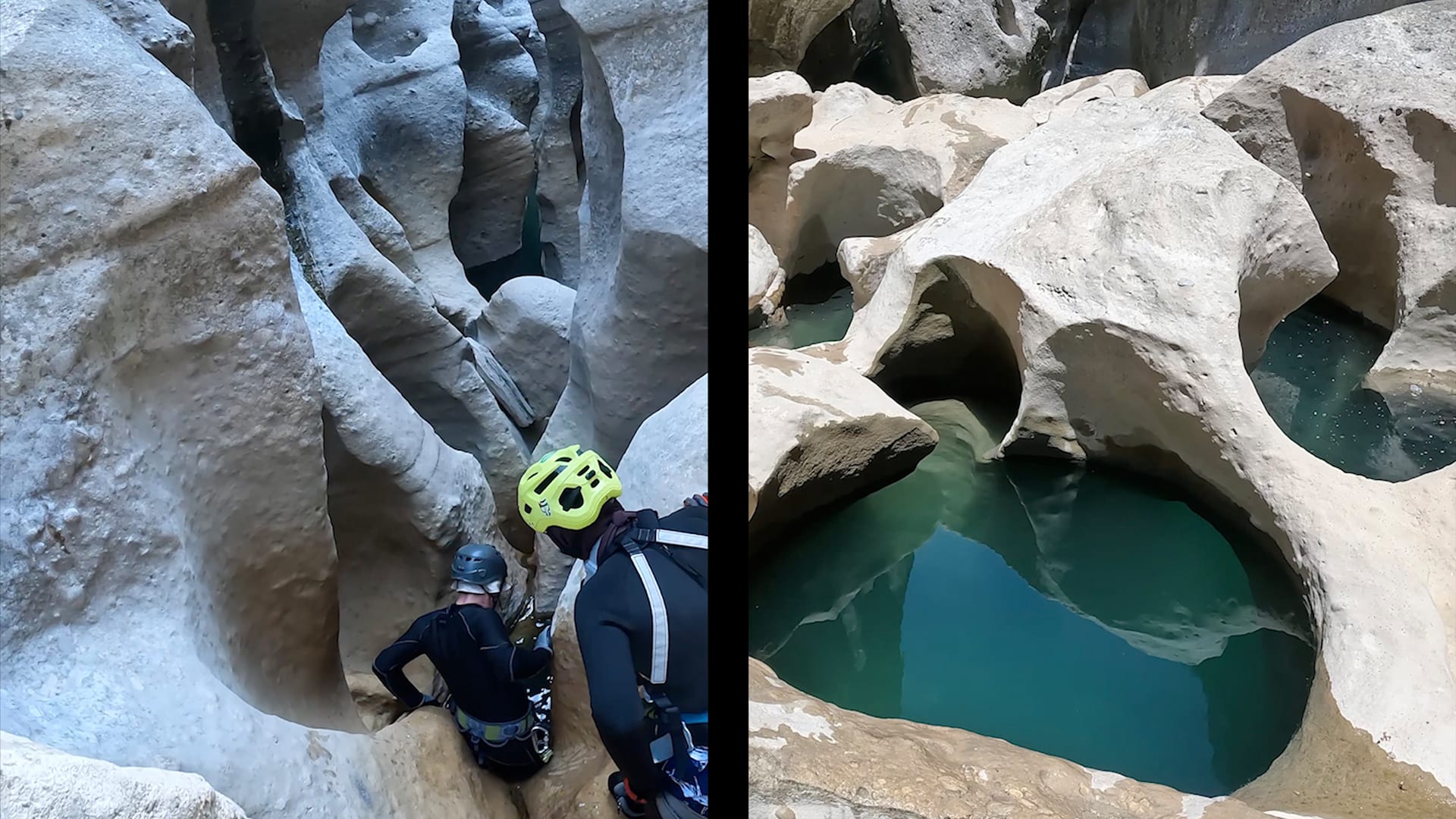 كأنها تتسلق جماجم محفورة بالصخر.. أردنية ترصد أعماق وادٍ عجيب في تركيا