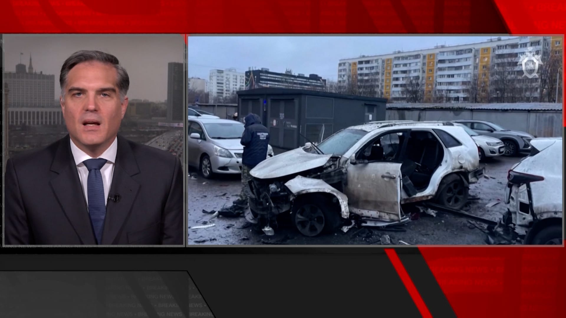 مراسل CNN يفصل ما نعرفه للآن عن مقتل جنرال روسي بارز بموسكو.. شاهد آثار التفجير