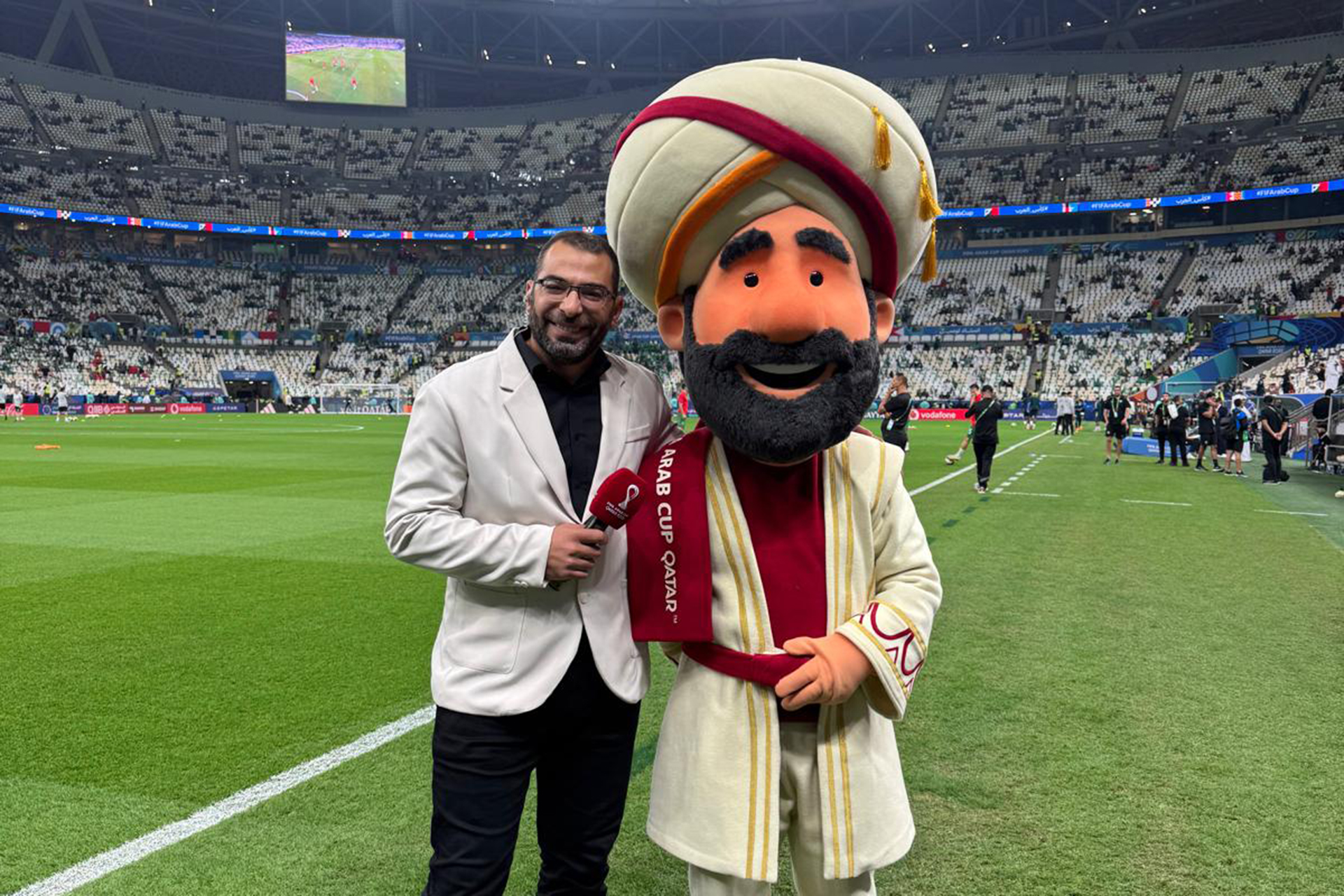 مع "جُحا" ومذيع الملعب.. كواليس تنشيط مدرجات كأس العرب