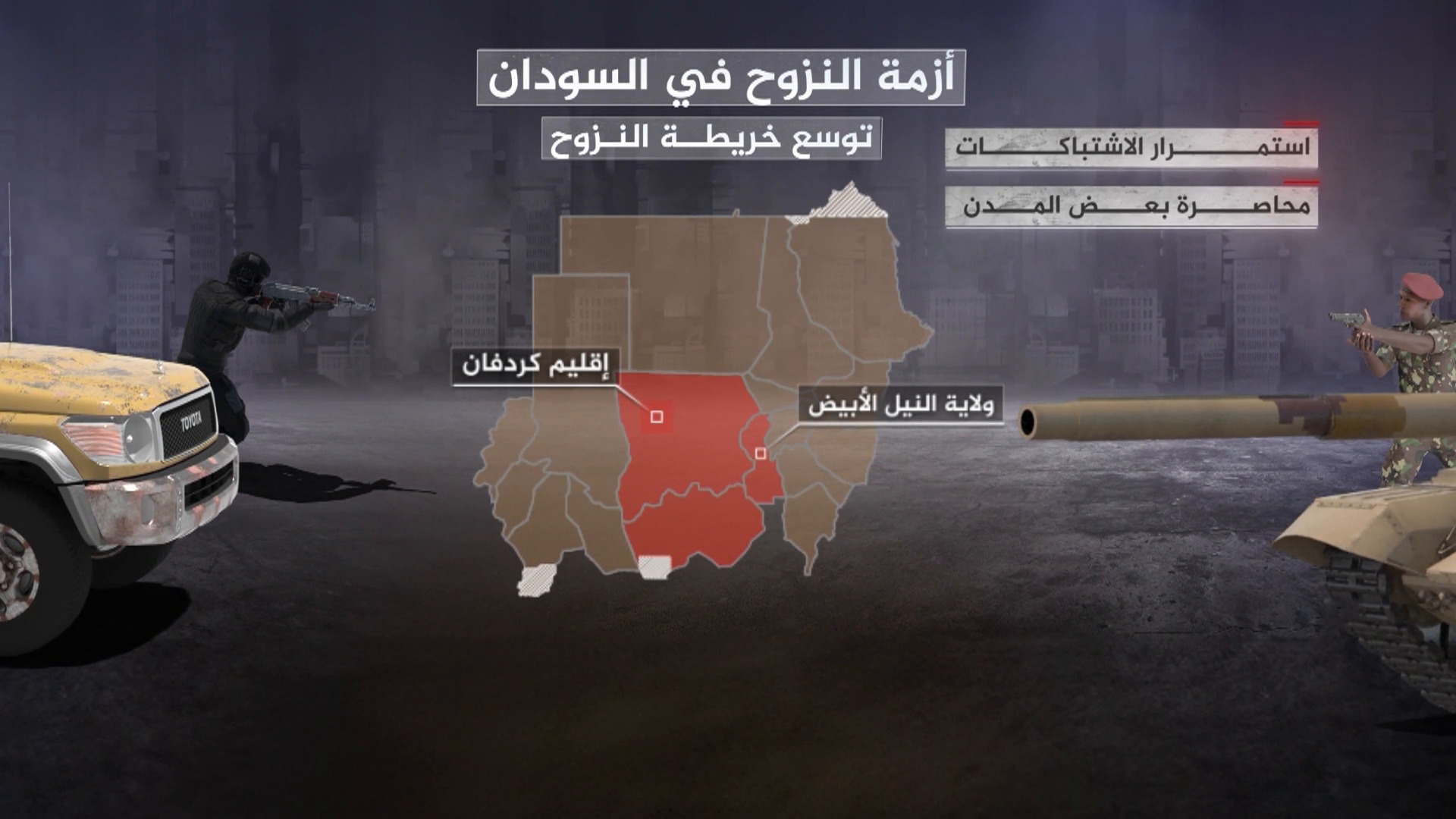 كردفان والنيل الأبيض بؤرتان جديدتان للنزوح في السودان