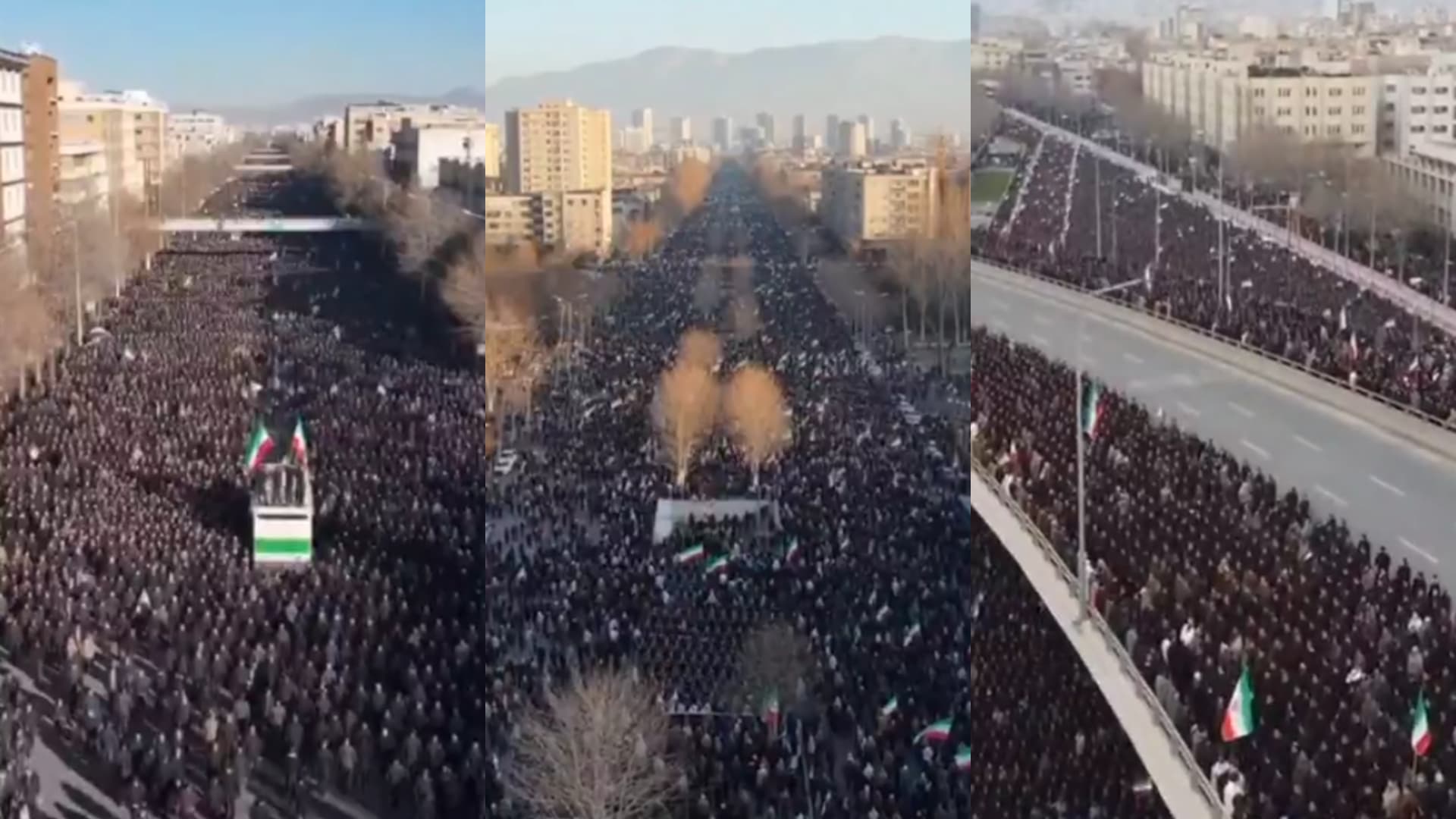 "طوفان بشري في شوارع إيران".. ما صحة فيديو مظاهرات تأييد الحكومة؟