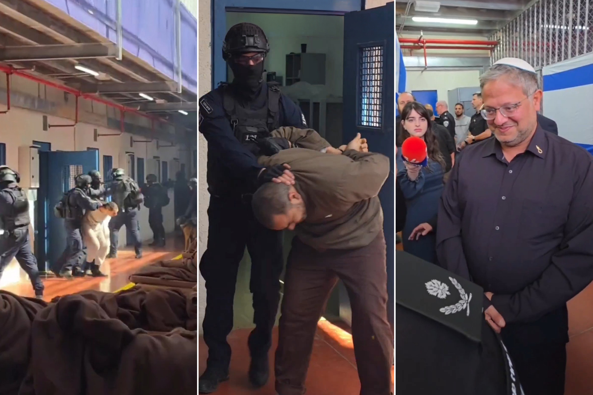 تنكيل وإرهاب.. مشاهد اقتحام بن غفير لسجن عوفر تثير غضبا واسعا