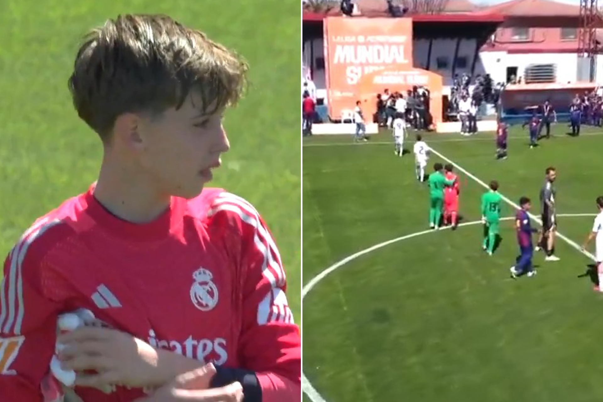 شاهد.. تصرف أخلاقي لناشئ برشلونة مع نجل كاسياس