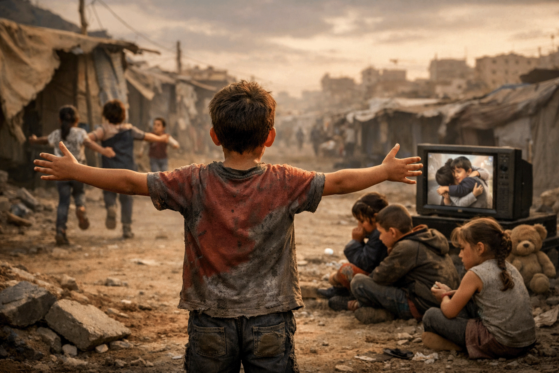 ذراعان مفتوحتان ولا أحد يأتي.. كيف كشف ترند طفولي وجع أيتام غزة