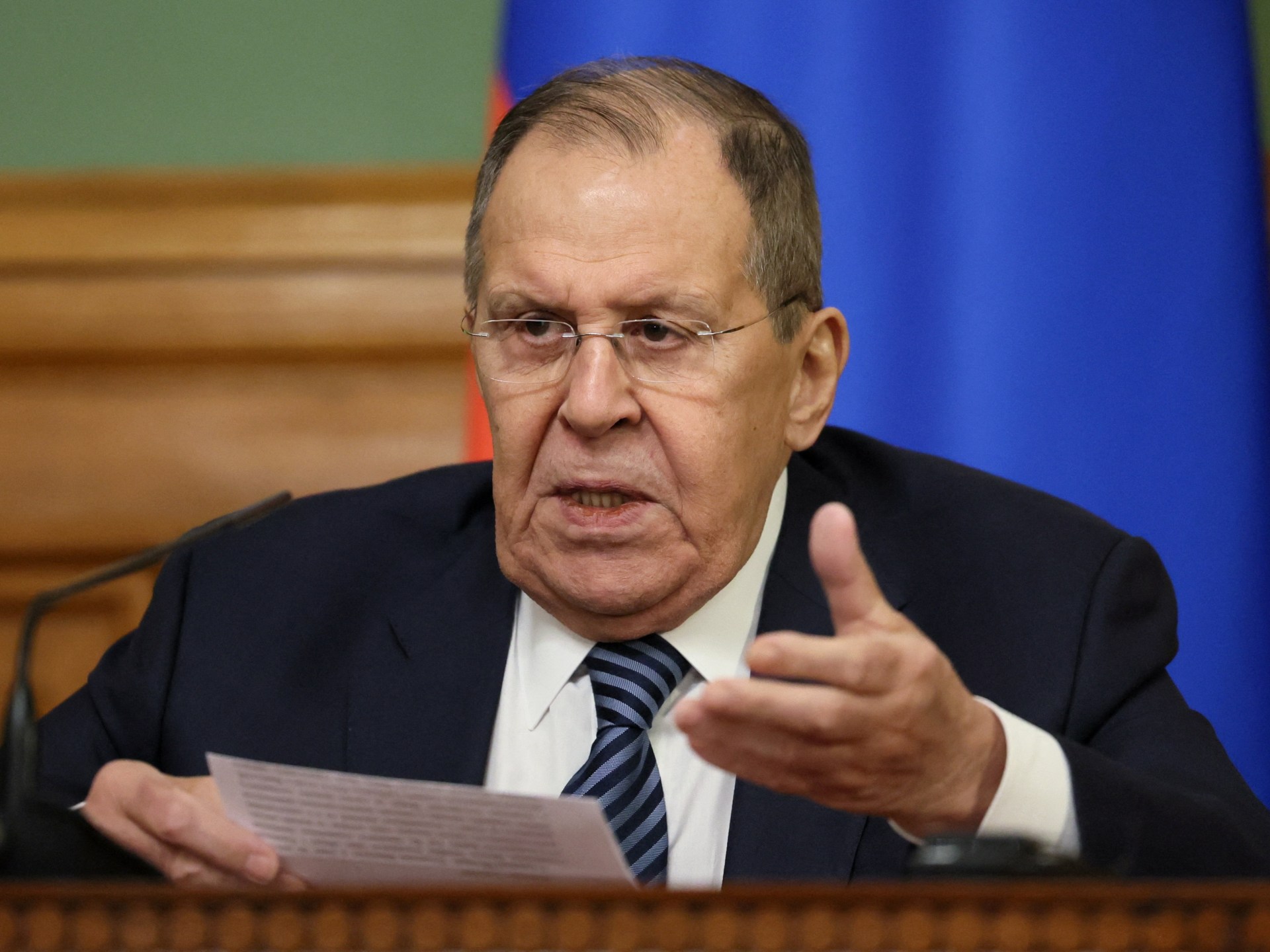 وزير الخارجية الروسي ينفي تزويد إيران بمعلومات استخباراتية