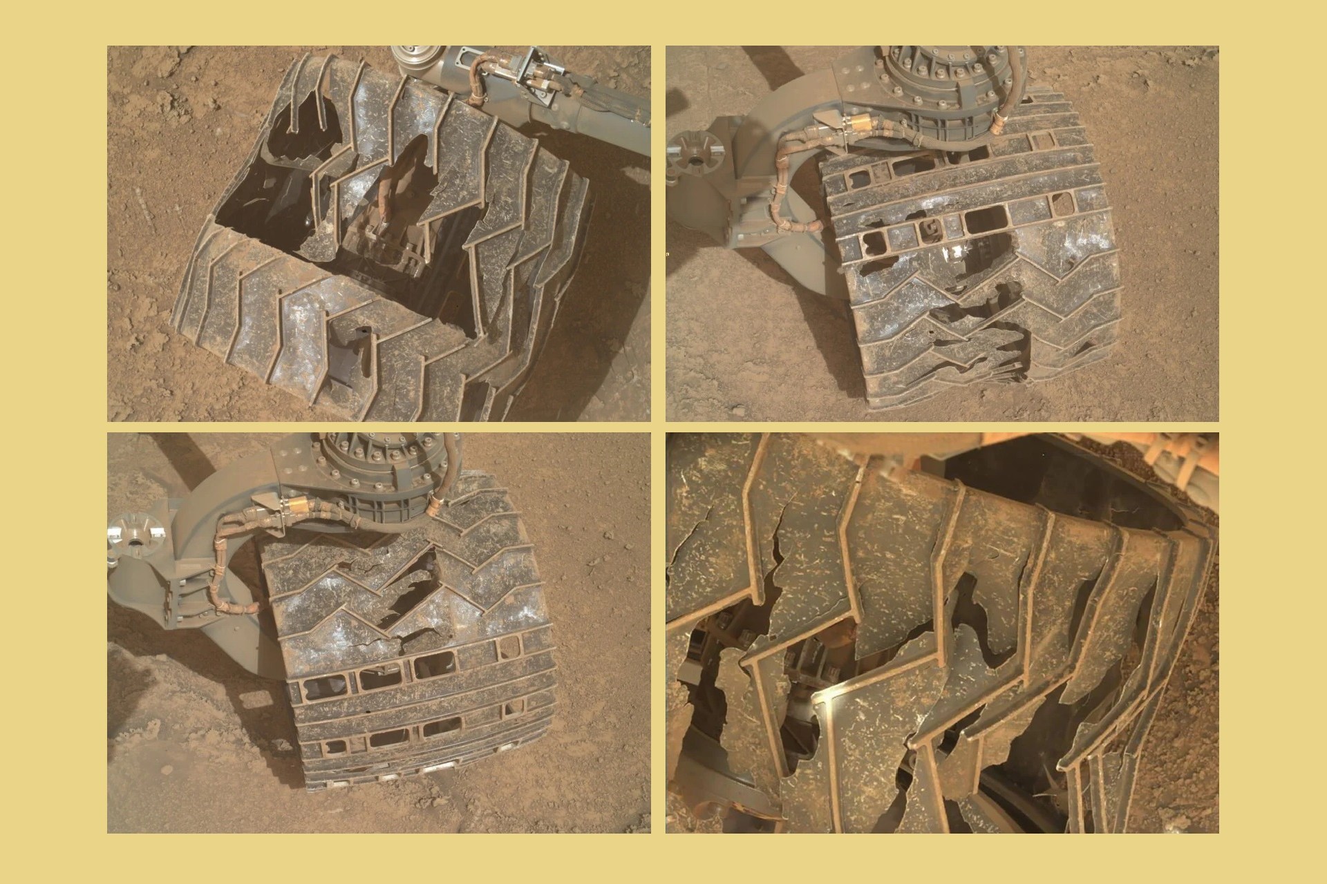 ثقوب كبيرة في عجلات مركبة "كيريوستي" المريخية.. فهل تتوقف مهمتها؟