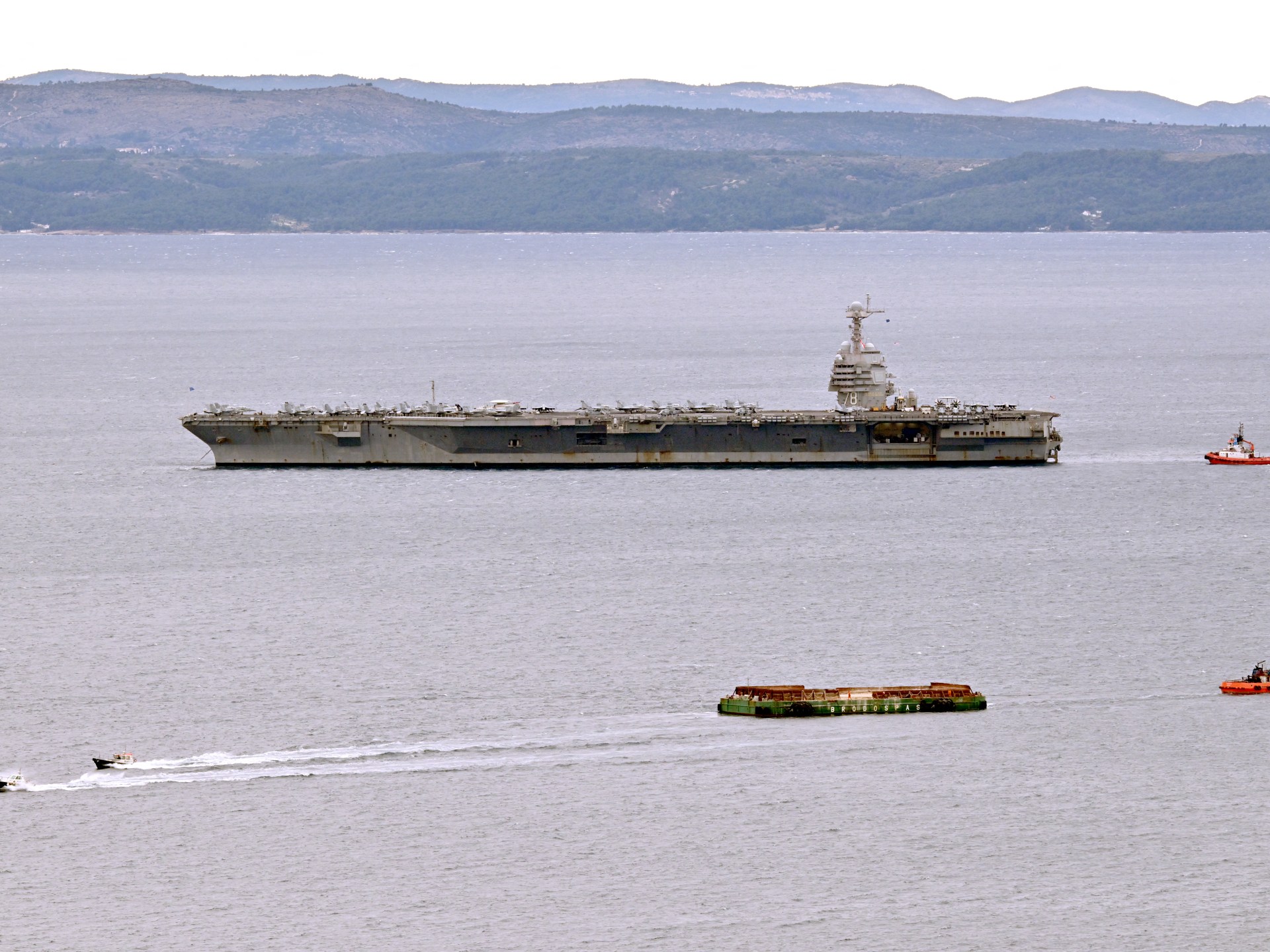 حاملة الطائرات الأمريكية "فورد" تصل إلى كرواتيا لإجراء إصلاحات