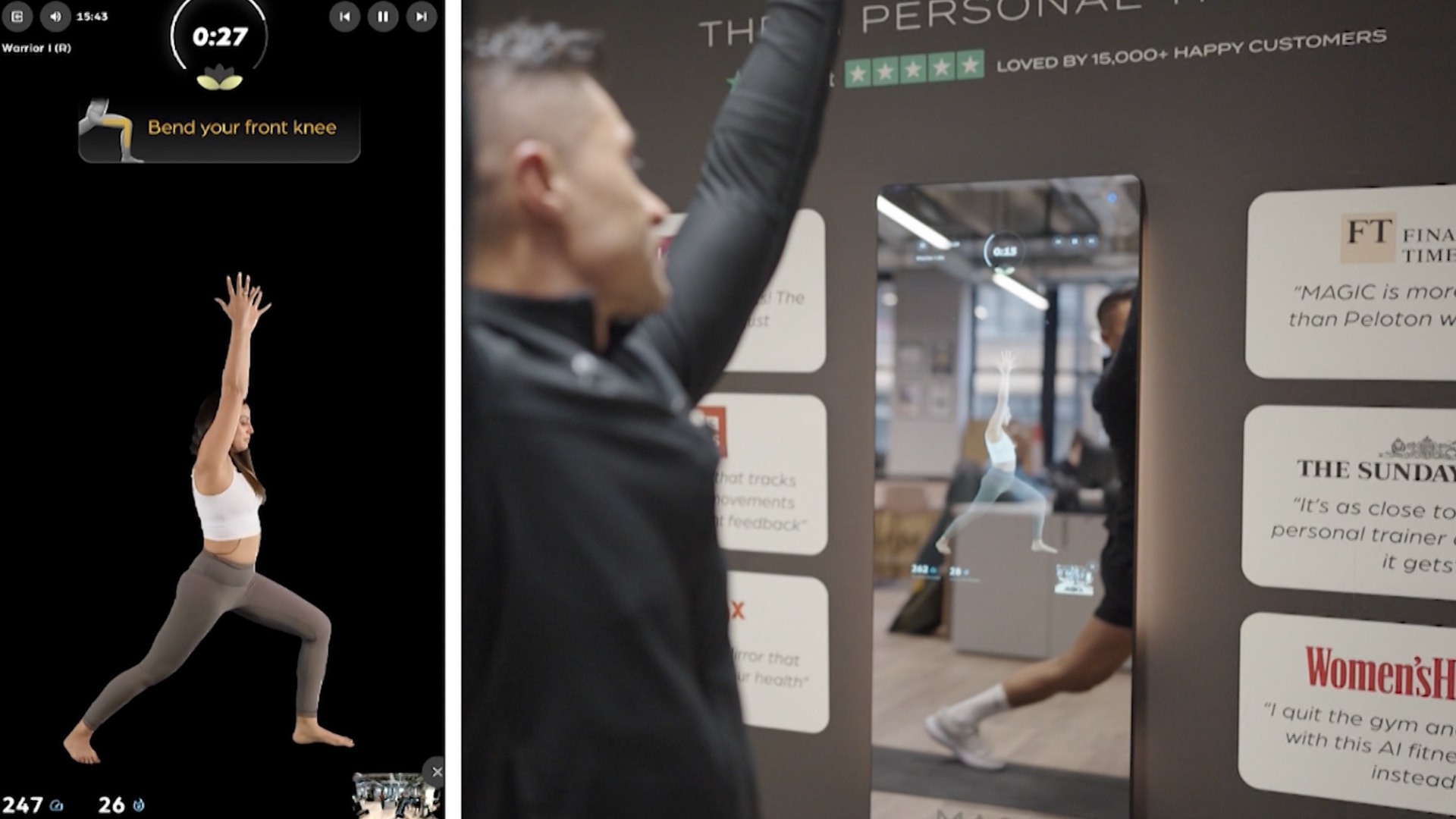 مرآة "ذكية" تراقب أداءك للتمارين الرياضية وتصححها لك في الوقت الفعلي