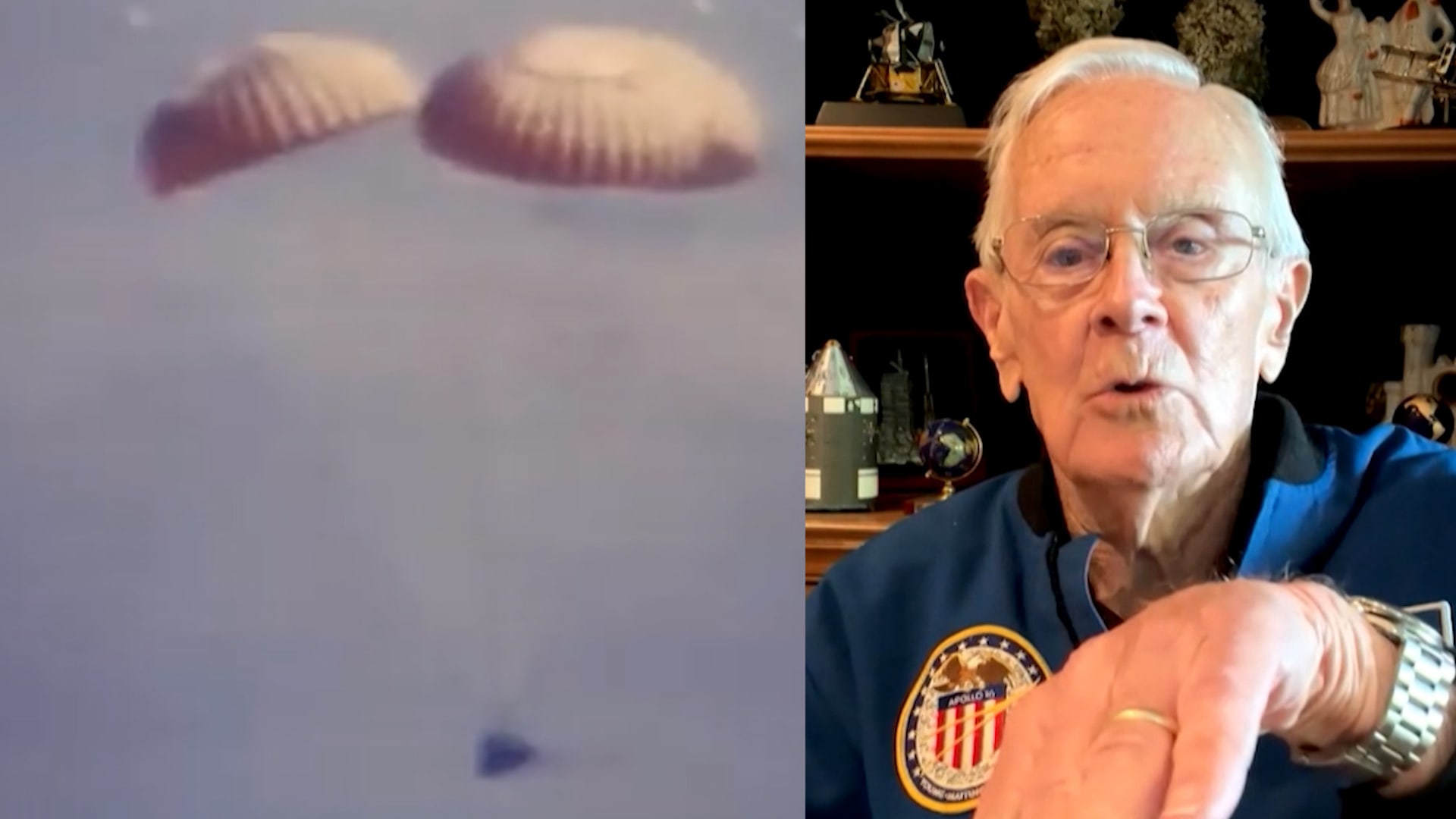 أصغر شخص مشى على سطح القمر يتحدث لـCNN قبل هبوط مركبة "أرتميس 2" في المحيط