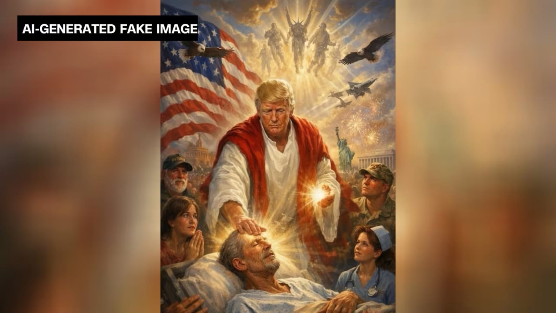 "أنا طبيب أعالج المرضى".. ترامب عن صورة أظهرته في هيئة المسيح