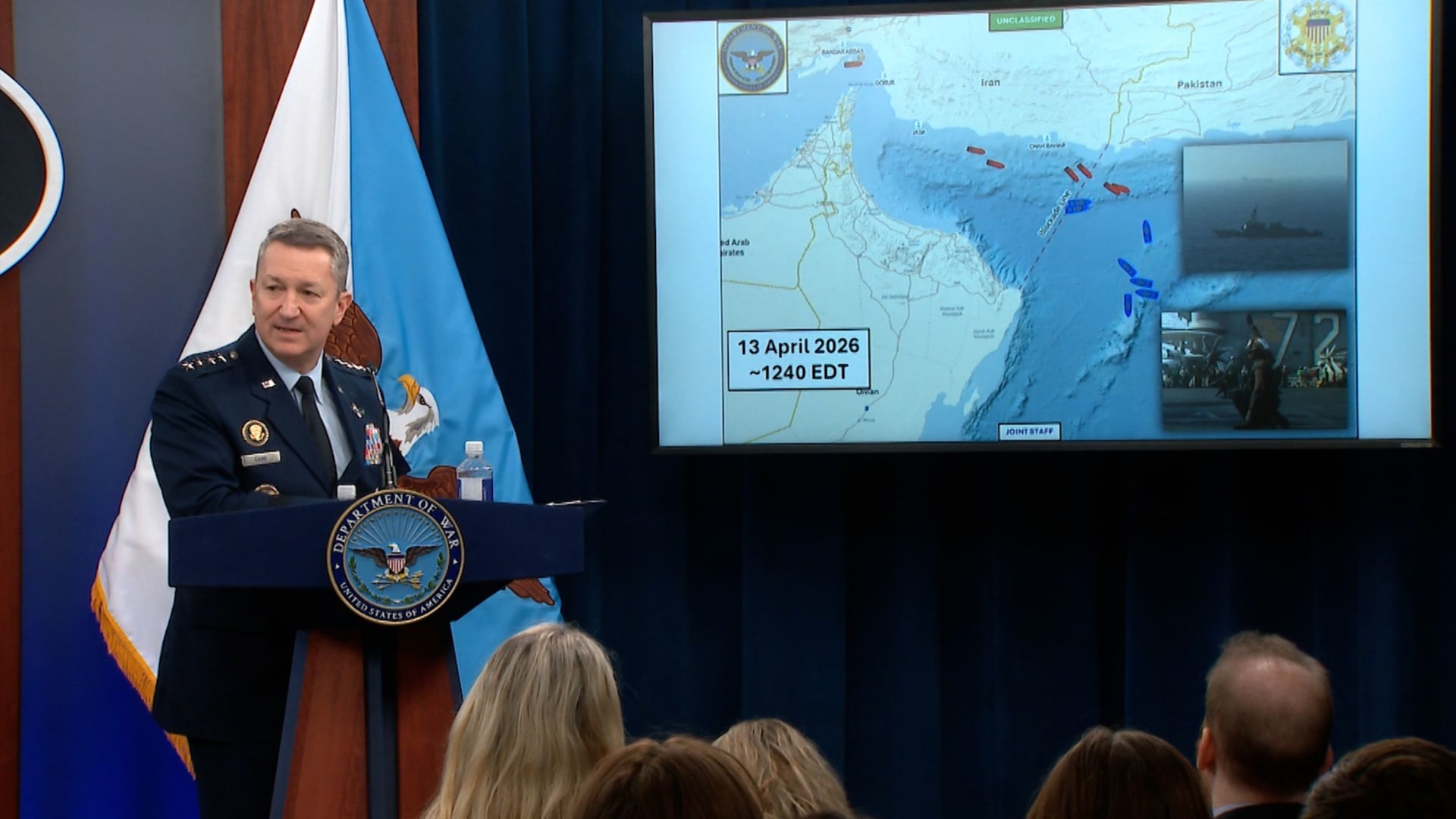 رئيس هيئة الأركان المشتركة الجنرال كين يوضح كيف بدأ الحصار الأمريكي على إيران