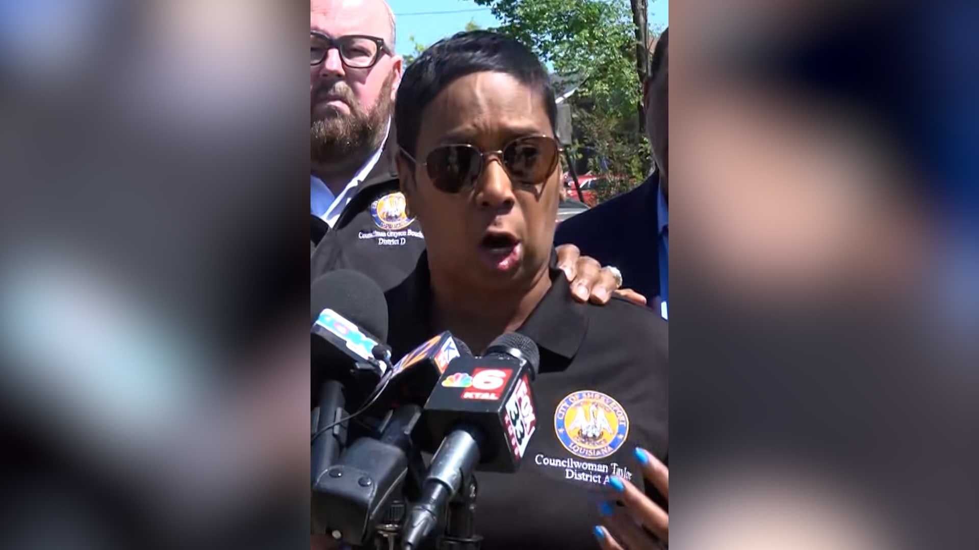 شاهد.. رد فعل مؤثر لمسؤولة أمريكية بعد حادثة قتل أب 7 من أبنائه بالرصاص في لويزيانا