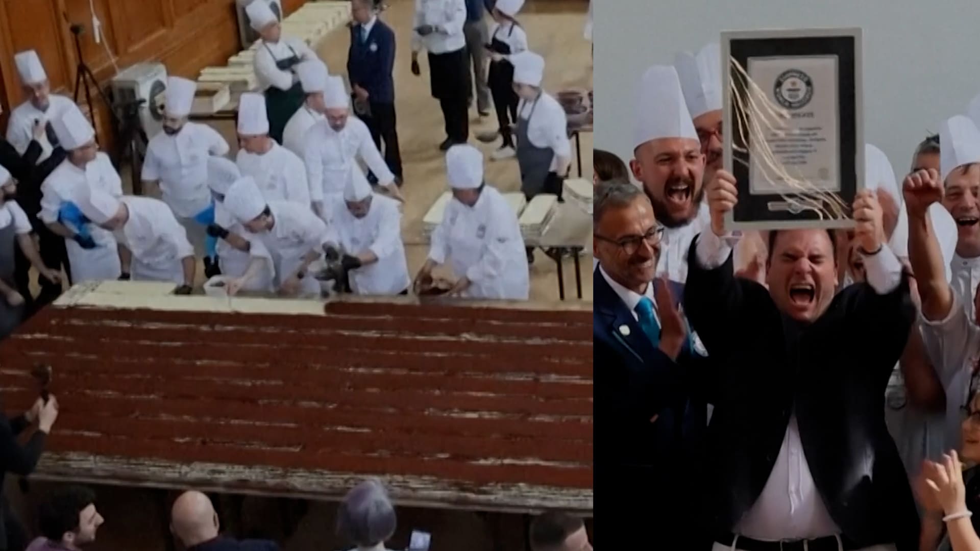 أطول حلوى تيراميسو في العالم تمتد على مساحة أربعة ملاعب كرة قدم