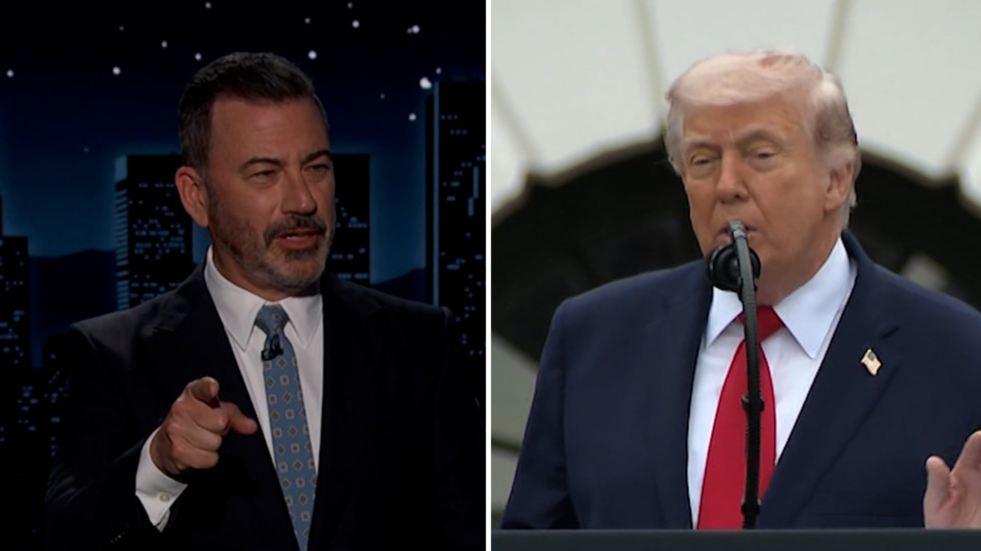 "وحده ترامب من قد يفعل ذلك".. كيميل يشير إلى نكتة أطلقها الرئيس الأمريكي خلال خطابه