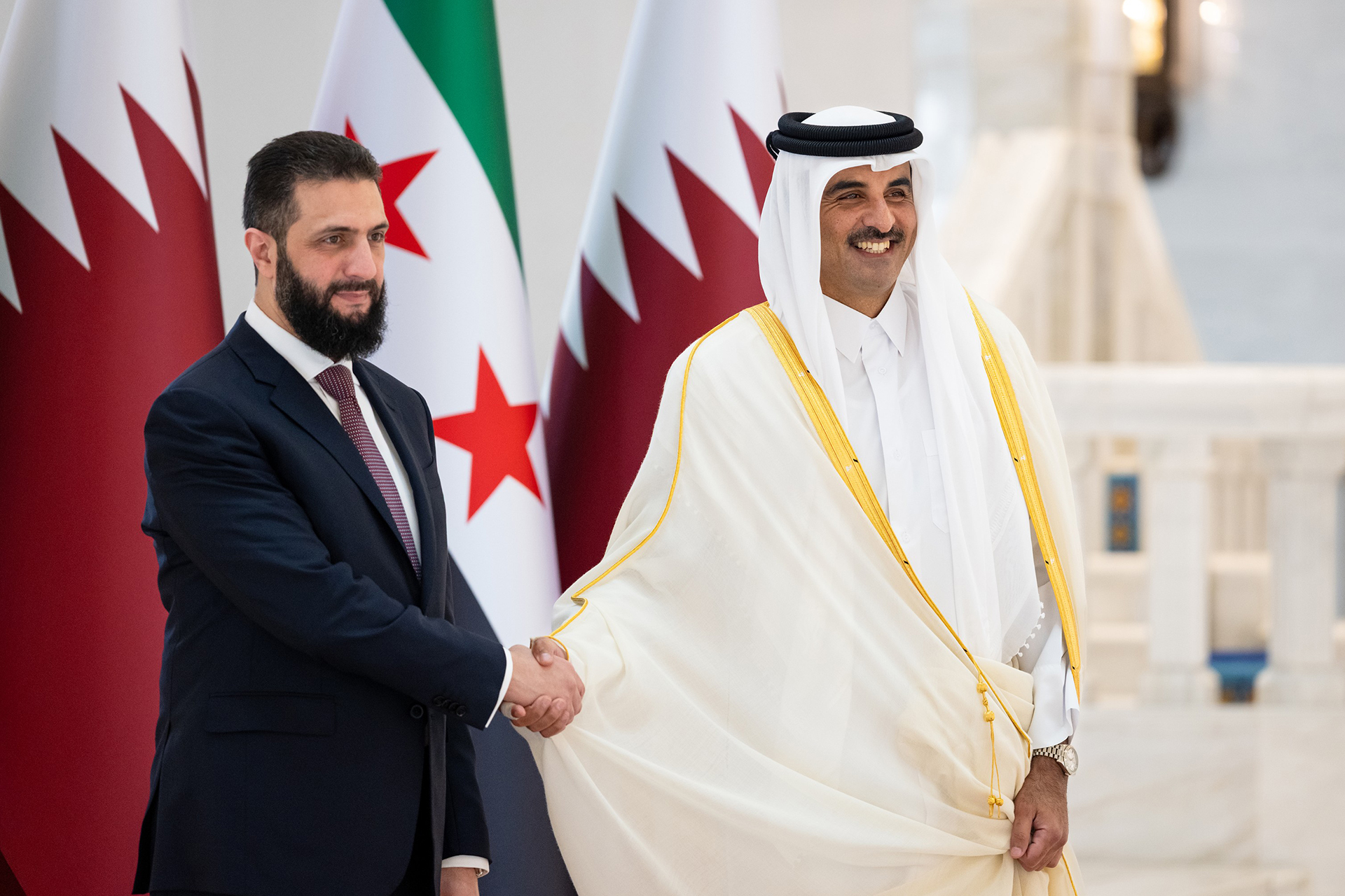 أمير قطر والرئيس السوري يبحثان التطورات الإقليمية