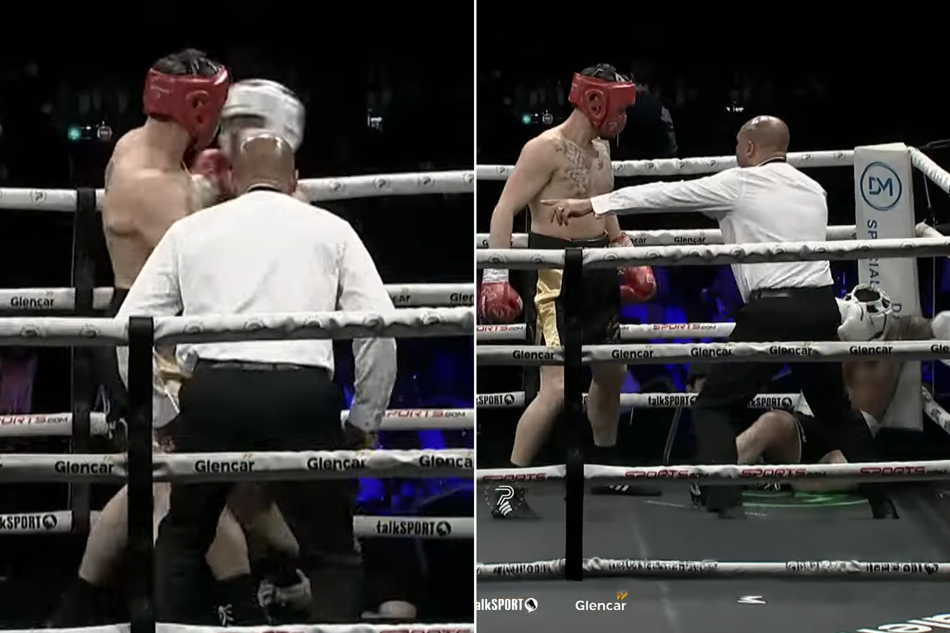 مهاجم أستون فيلا السابق يسقط بـ"القاضية" في أول ظهور له ملاكما (فيديو)