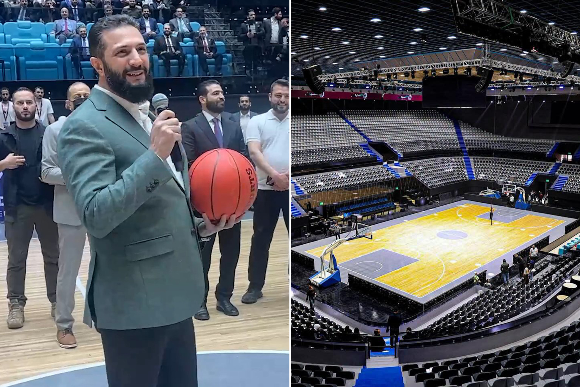 الرئيس الشرع يعلق على "تجاوزات" في افتتاح صالة الفيحاء الرياضية بدمشق