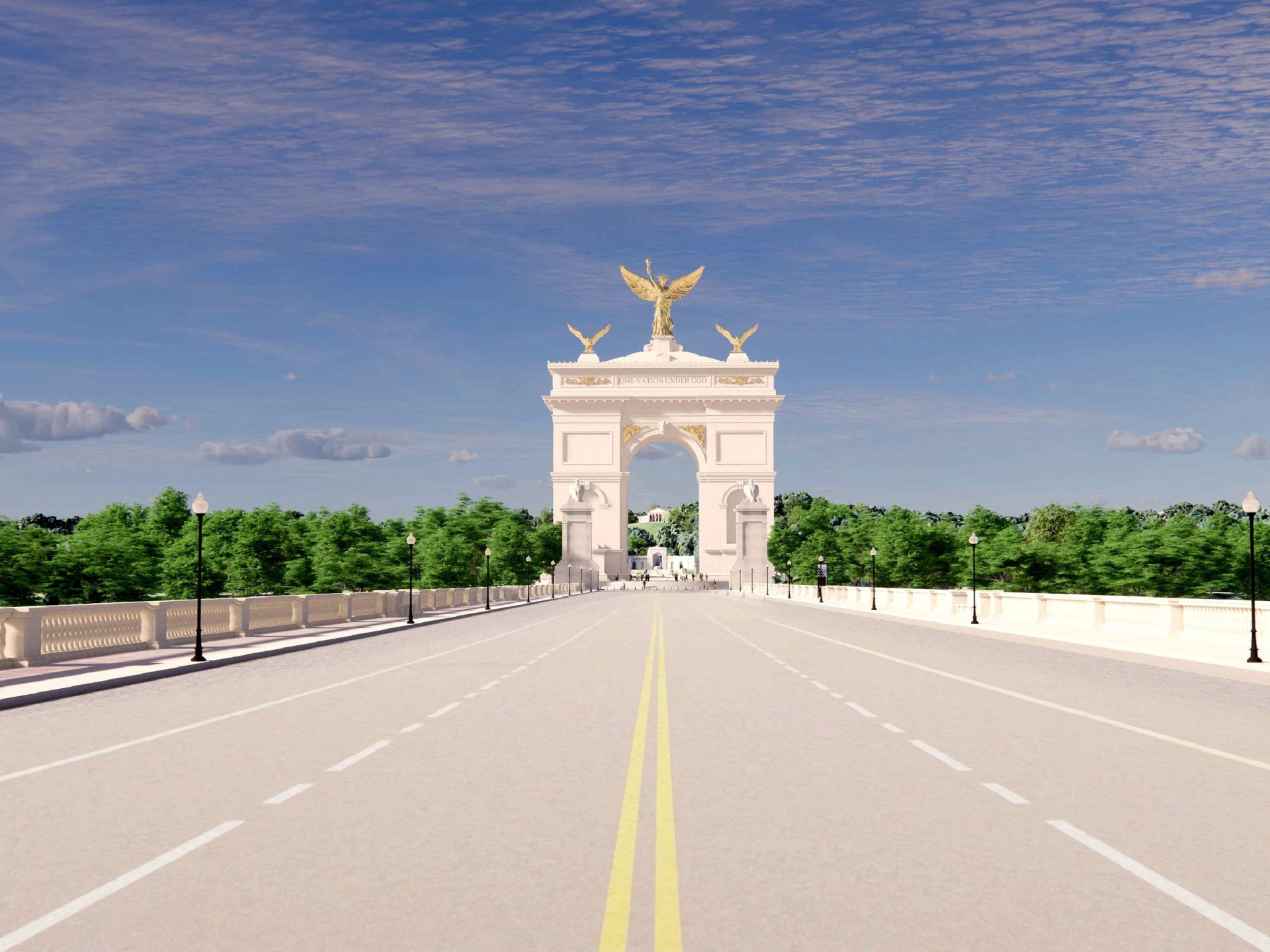 مزين بالذهب.. إدارة ترمب تكشف تصاميم إنشاء "قوس نصر" بواشنطن