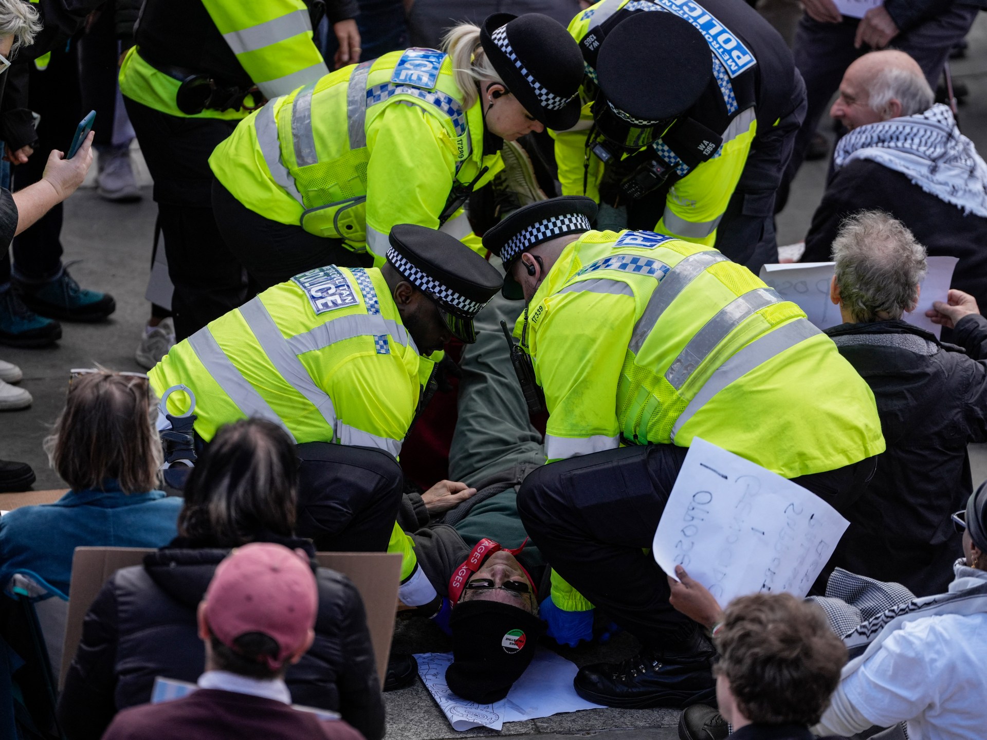 اعتقال نحو 500 شخص بمظاهرة داعمة لمنظمة "فلسطين أكشن" في لندن