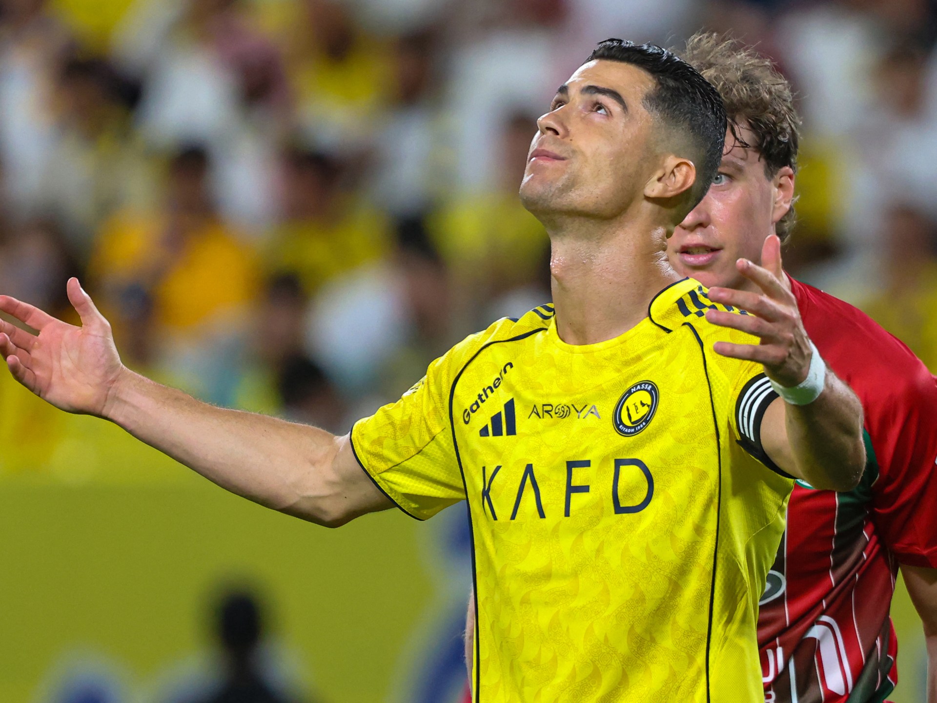 مدرب النصر يكشف سر غياب رونالدو عن احتفال الفوز على الاتفاق