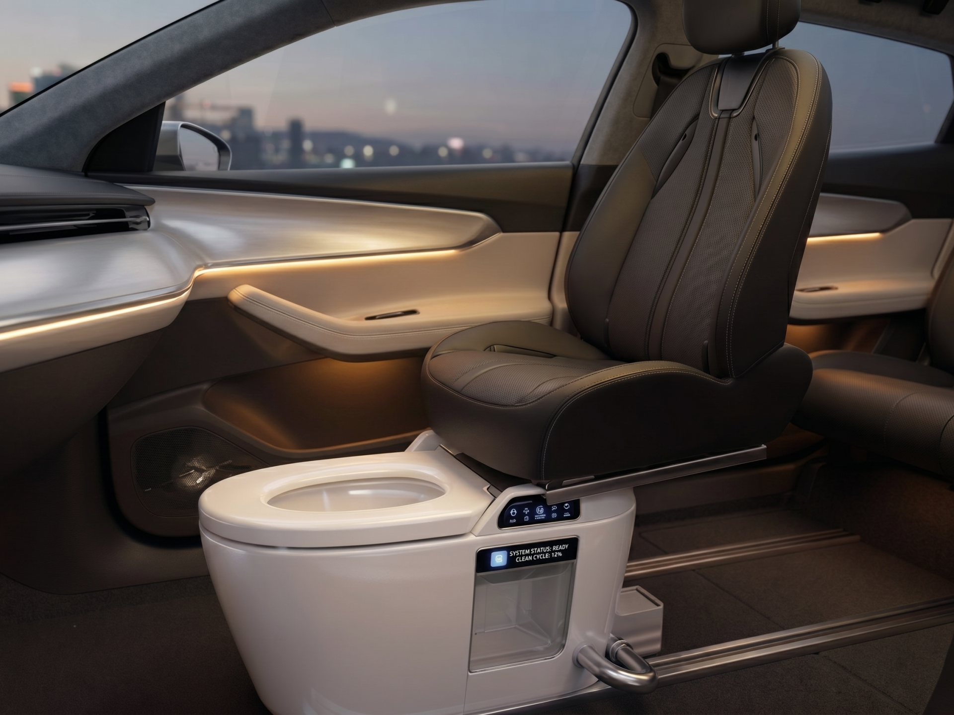 مرحاض داخل السيارة.. براءة اختراع جديدة من "سيريس"