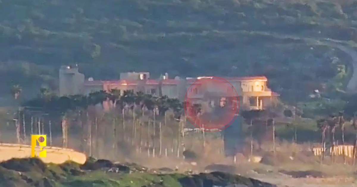 شاهد.. حزب الله يستهدف منزلا يتحصن به جنود إسرائيليون في البياضة