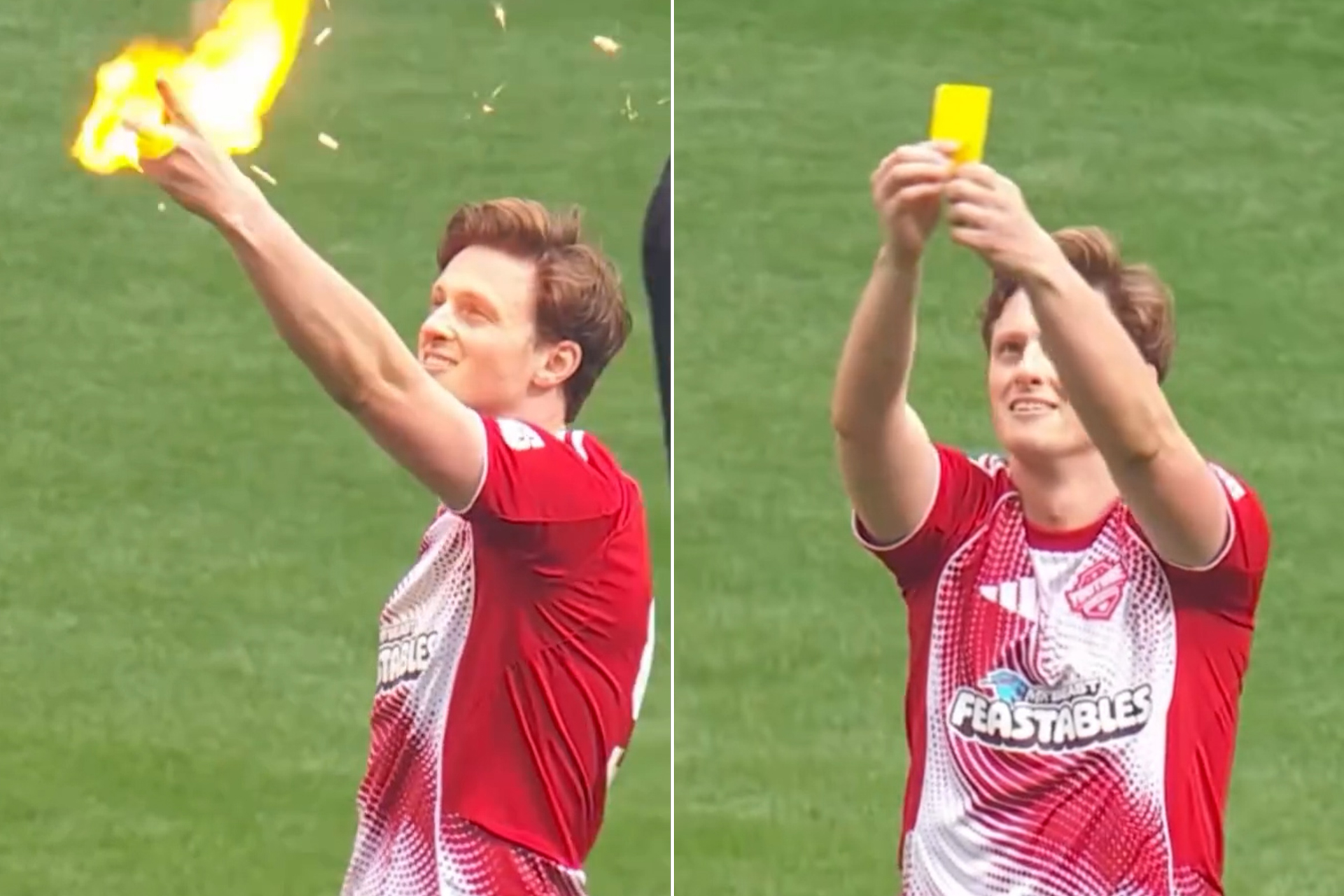 بالفيديو.. حركة سحرية في مباراة خيرية تشعل ملعب ويمبلي