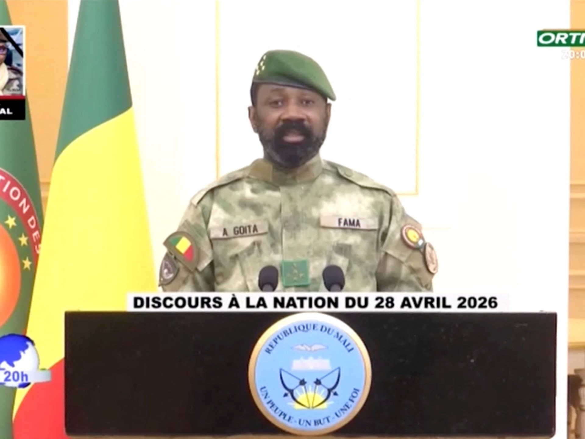 غويتا يظهر أخيرا ويصرح: الوضع في مالي خطير ونحتاج للتعقل لا الذعر