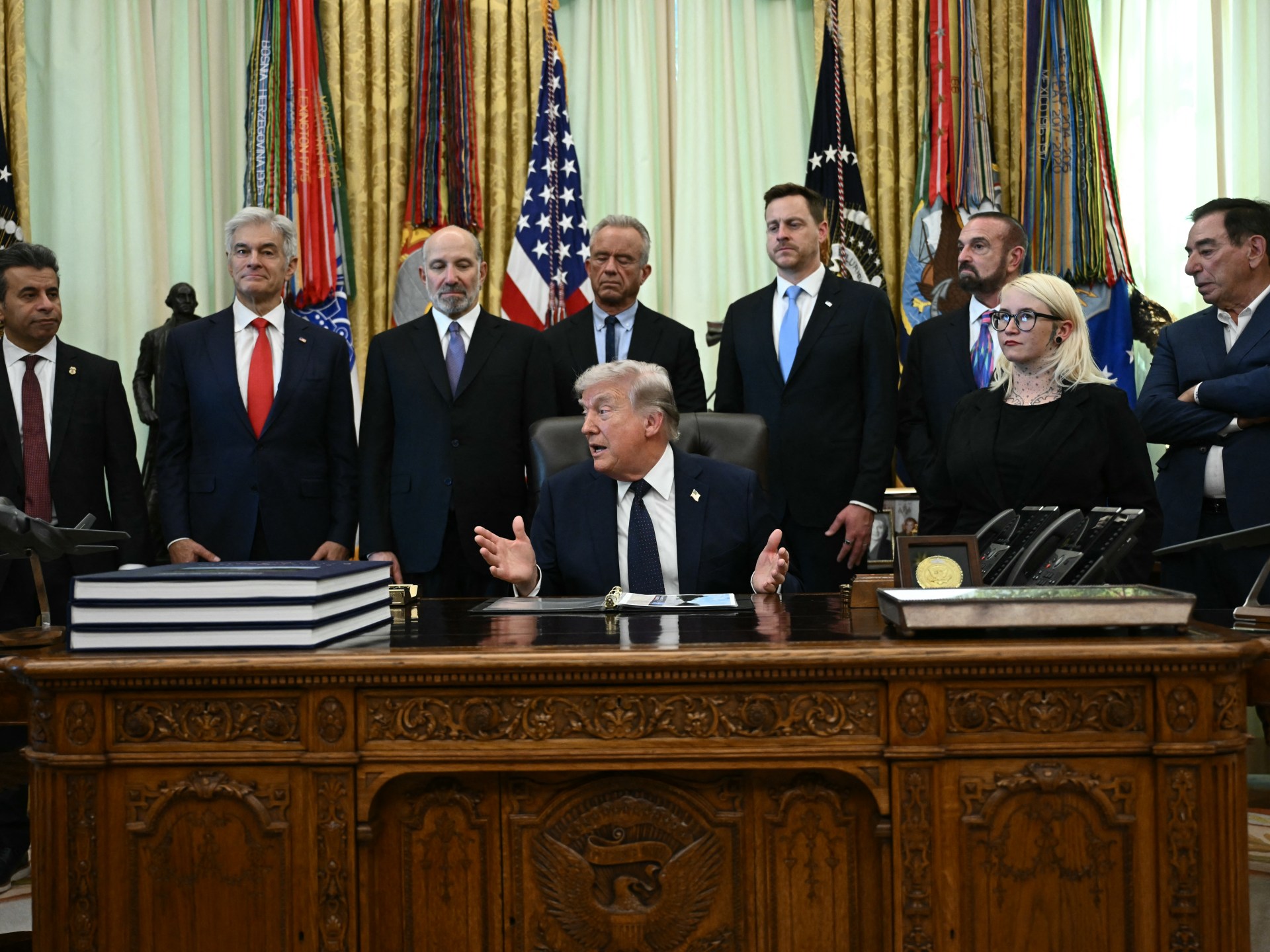 ما حقيقة فيديو "غفوة ترمب" خلال مؤتمر صحفي رسمي؟