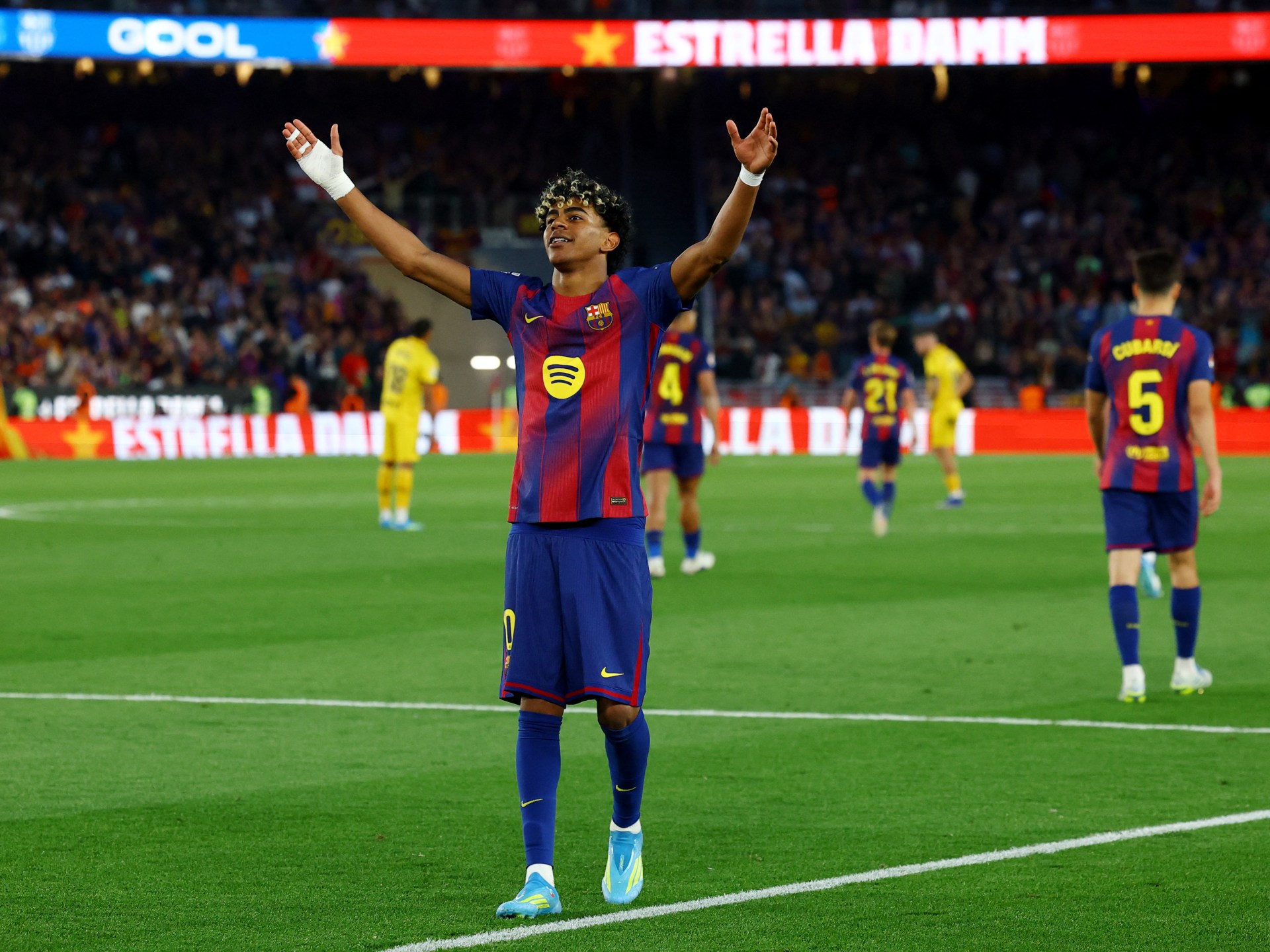 63 مساهمة تهديفية.. حصيلة أول 100 مباراة للامين جمال في الليغا